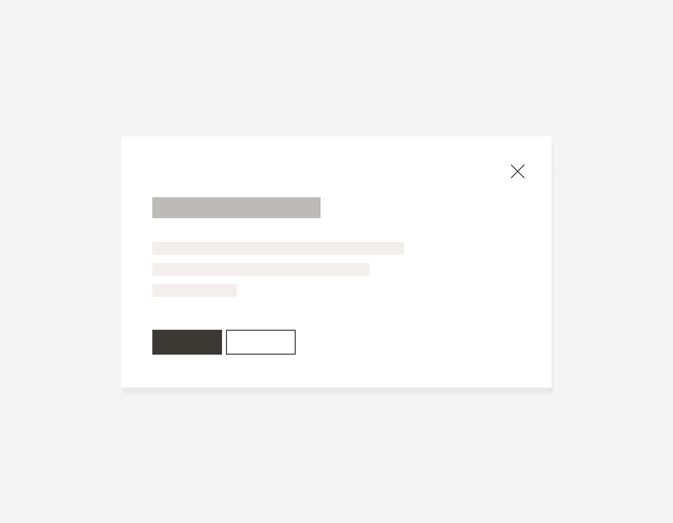Alignment between text and CTAs for general modal