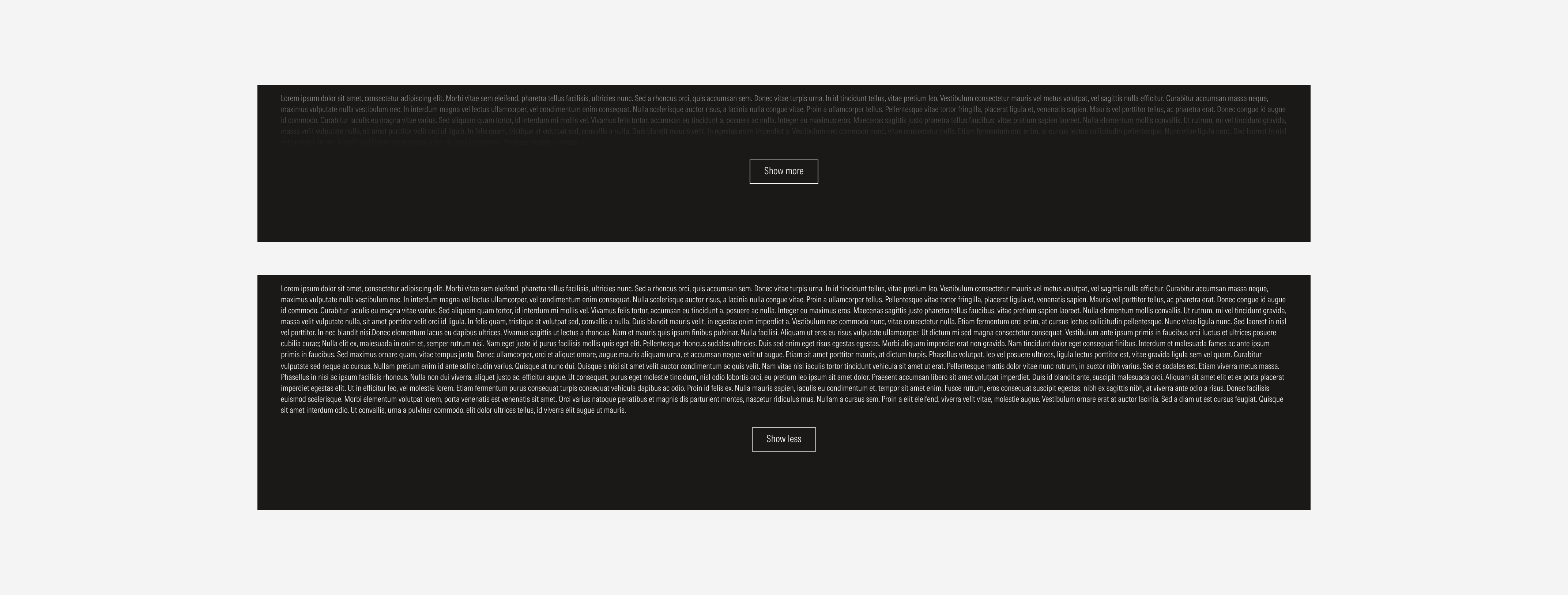 Overview of the disclosure component with long content