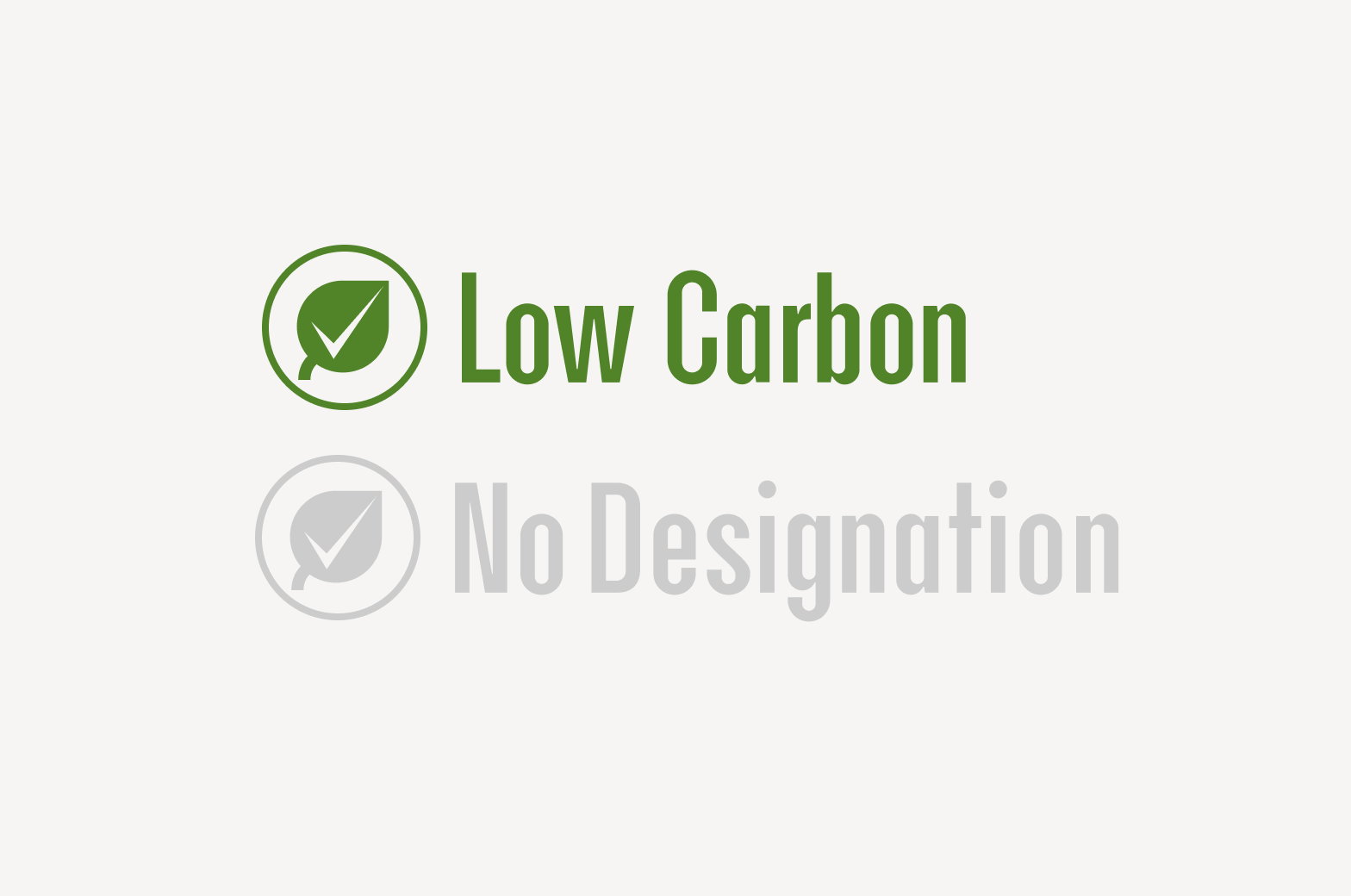 Low Carbon Designation in color.