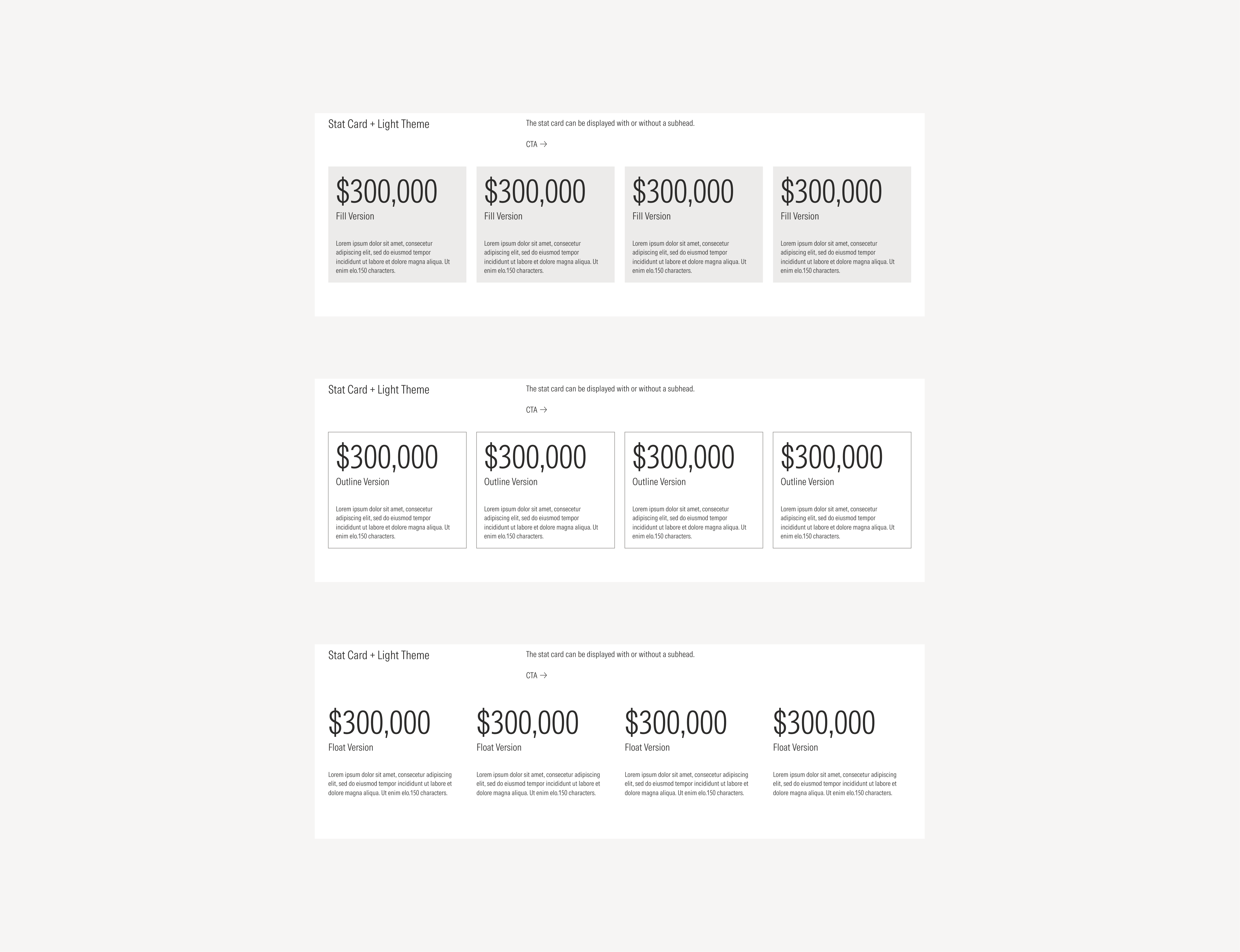 Card Layout on mid theme, example using stat cards