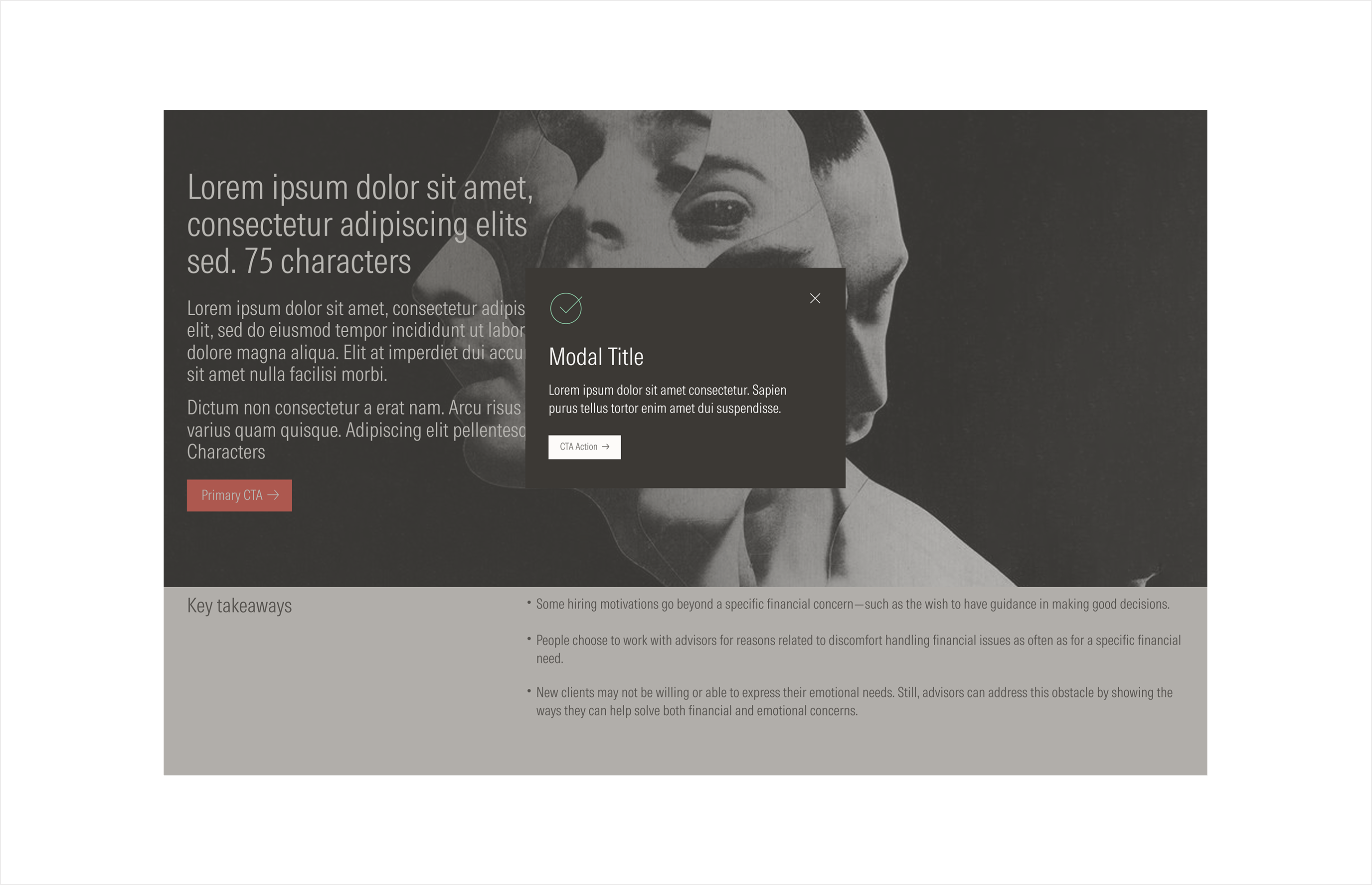 Overlay behavior for dark theme modals