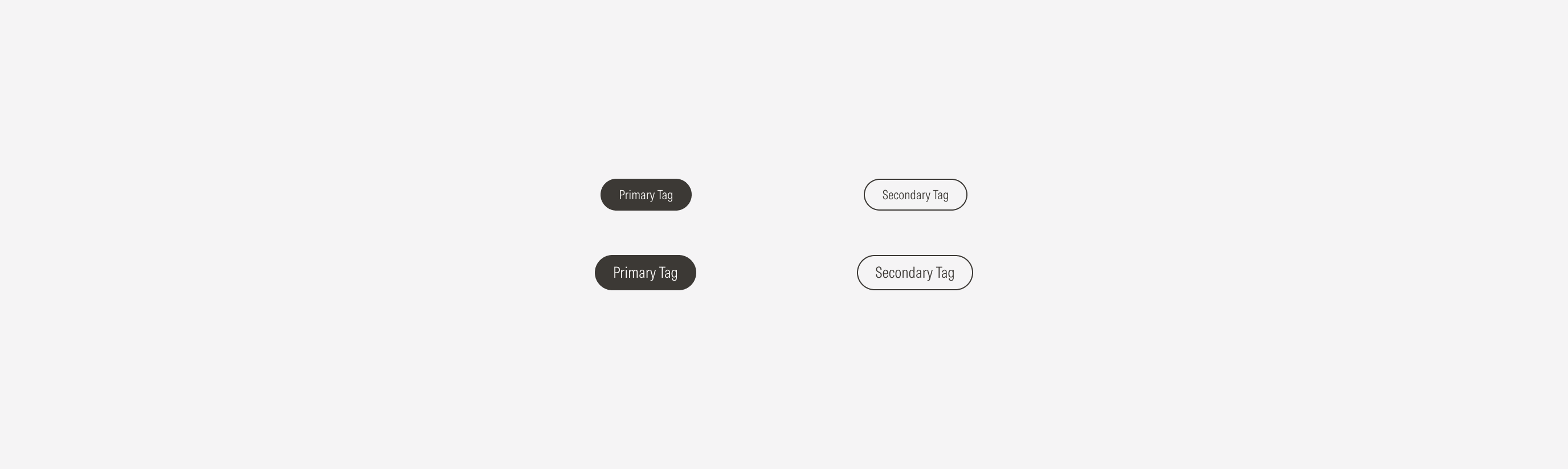 Tags sizes