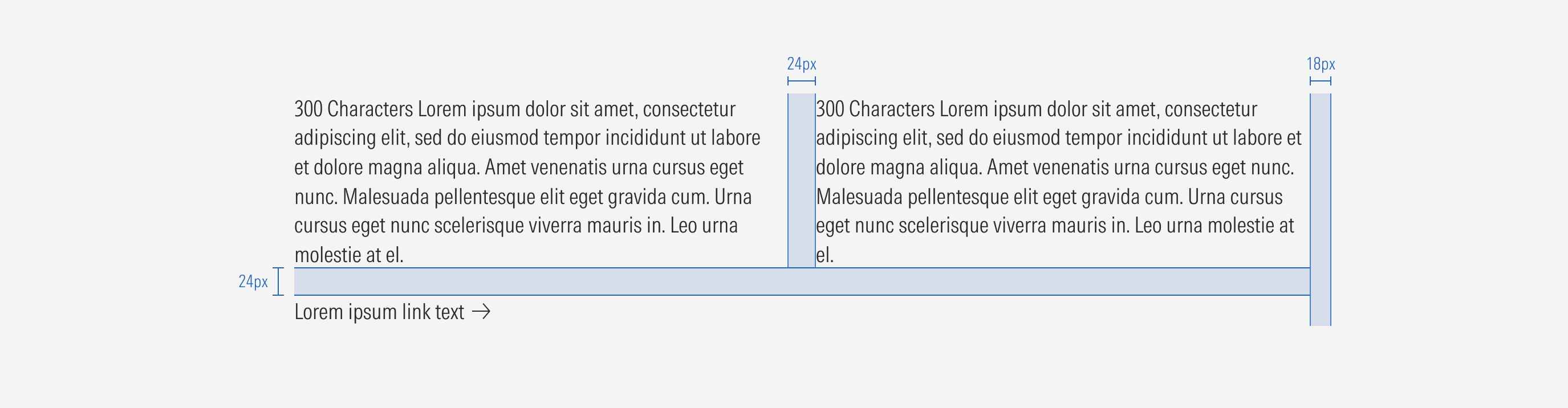 Spacing for the Stacked Double Column text block