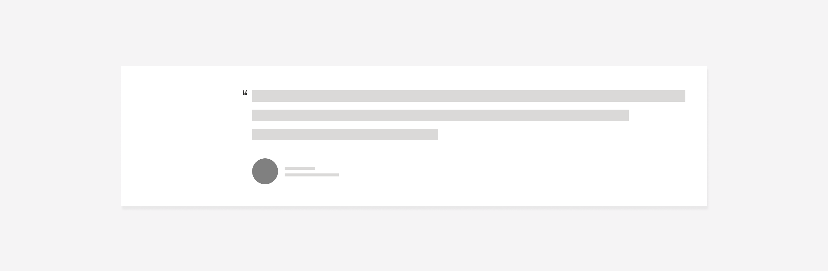 Alignment of elements within the quote component