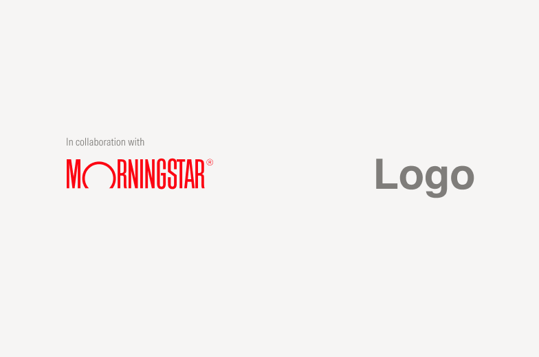 Example of Morningstar logo and another organization's logo placed in appropriate order.