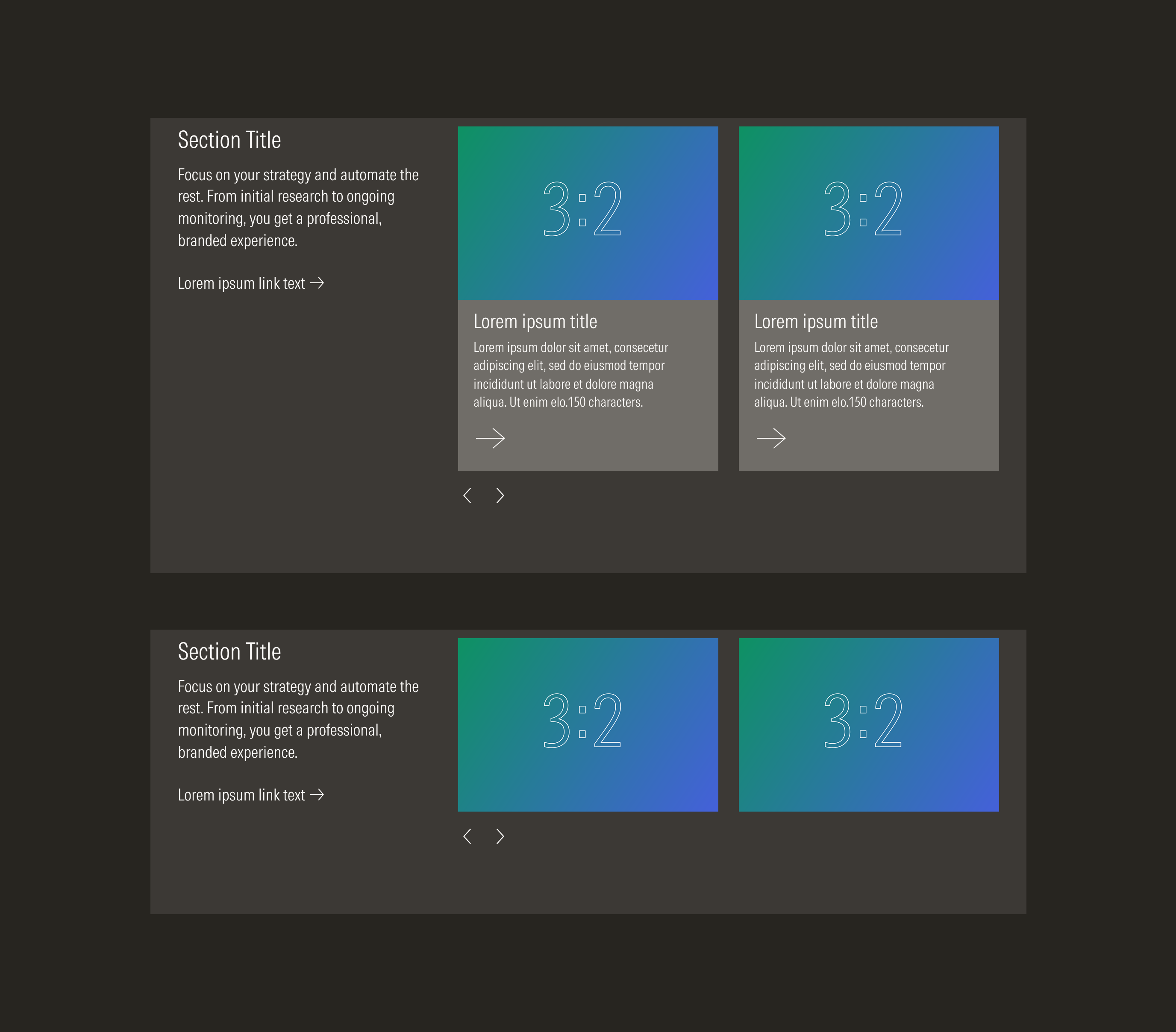 Carousel on dark theme