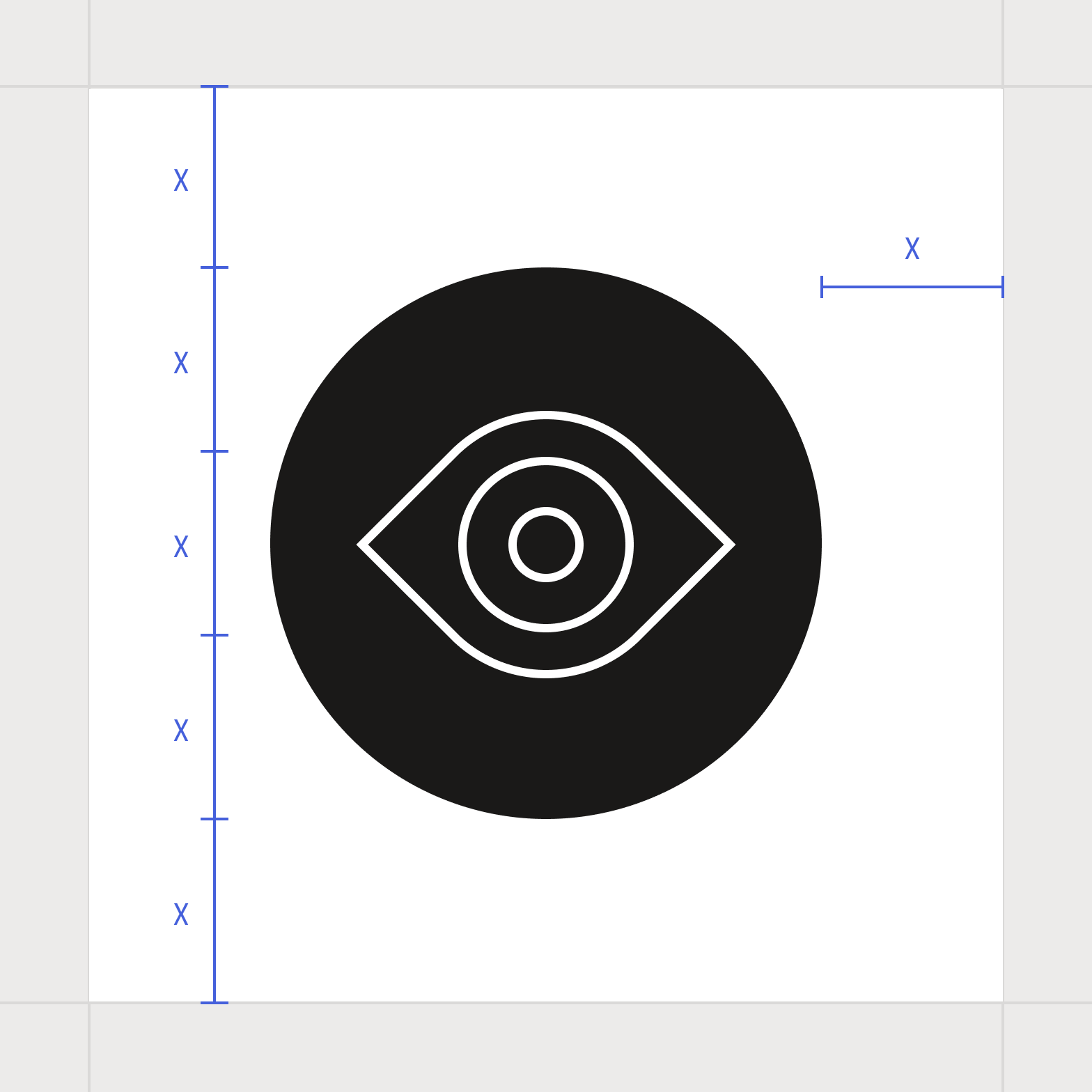 Icon with detail view of circle enclosure.