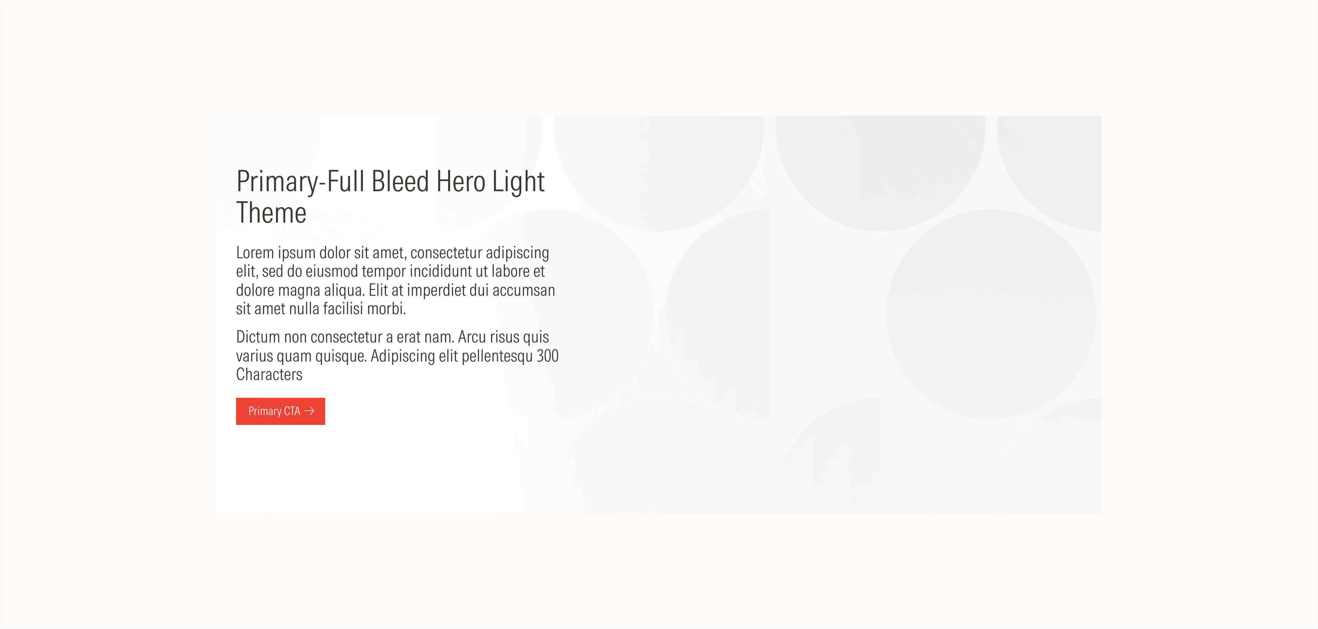 Primary-full bleed hero variation on the light theme