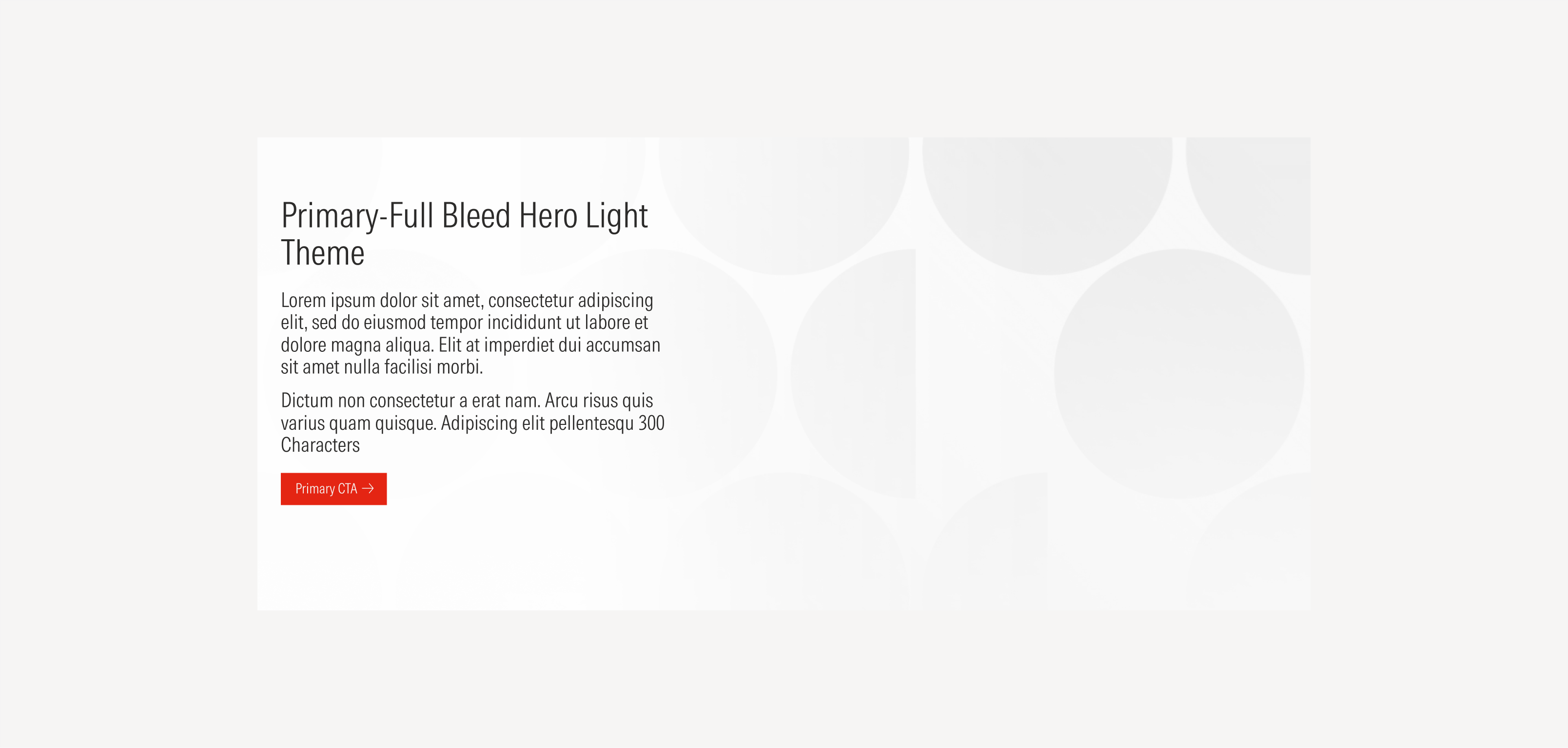 Primary-full bleed hero variation on the light theme