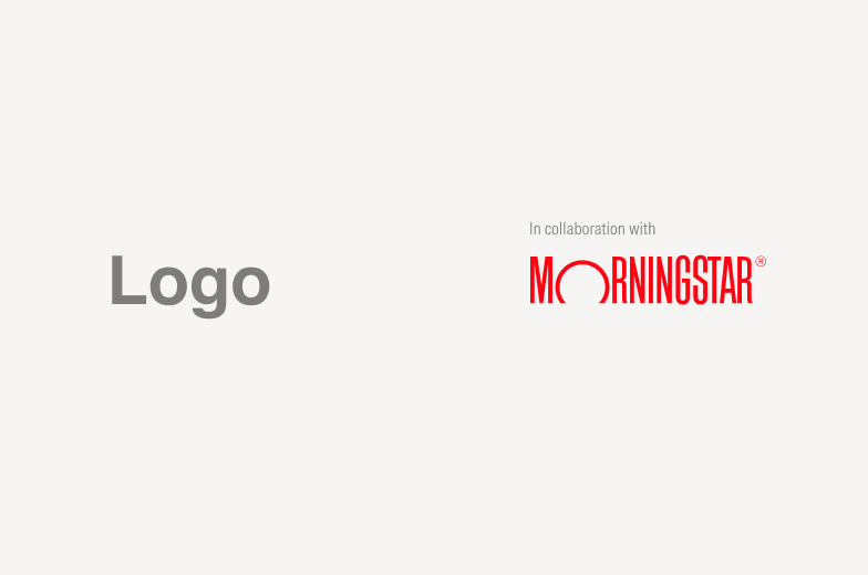Example of Morningstar visual placed to the right of co-marketing organization.