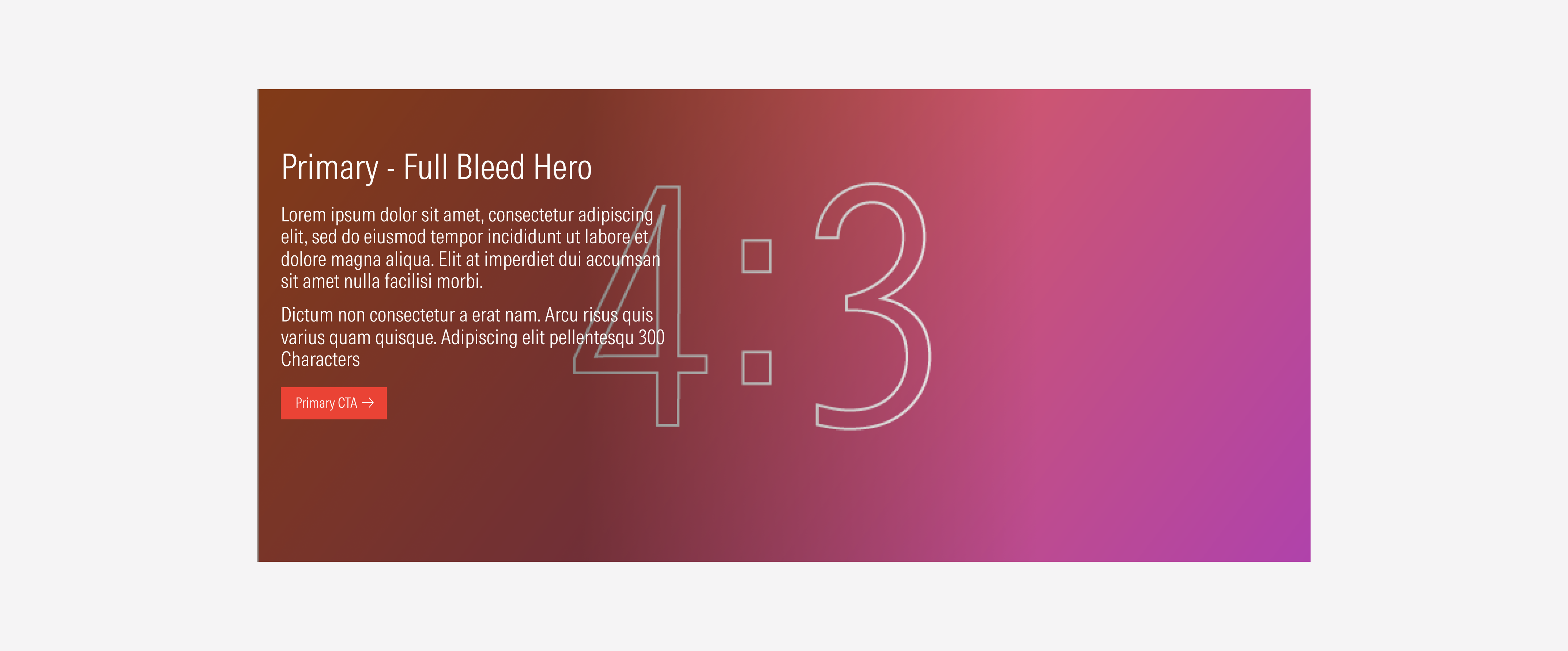 Primary Hero: Full bleed variant