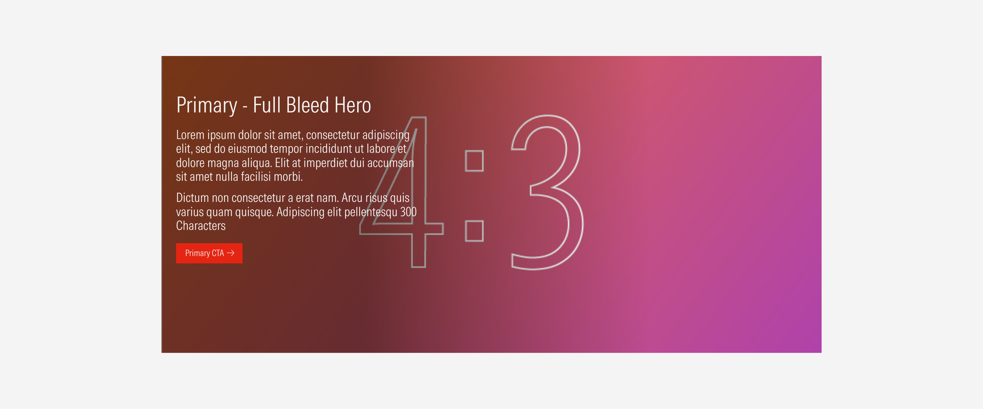 Primary Hero: Full bleed variant