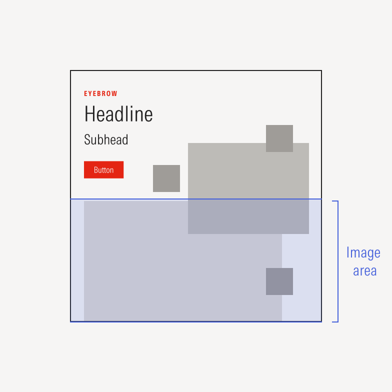 Example showing how not to place imagery on a social card.