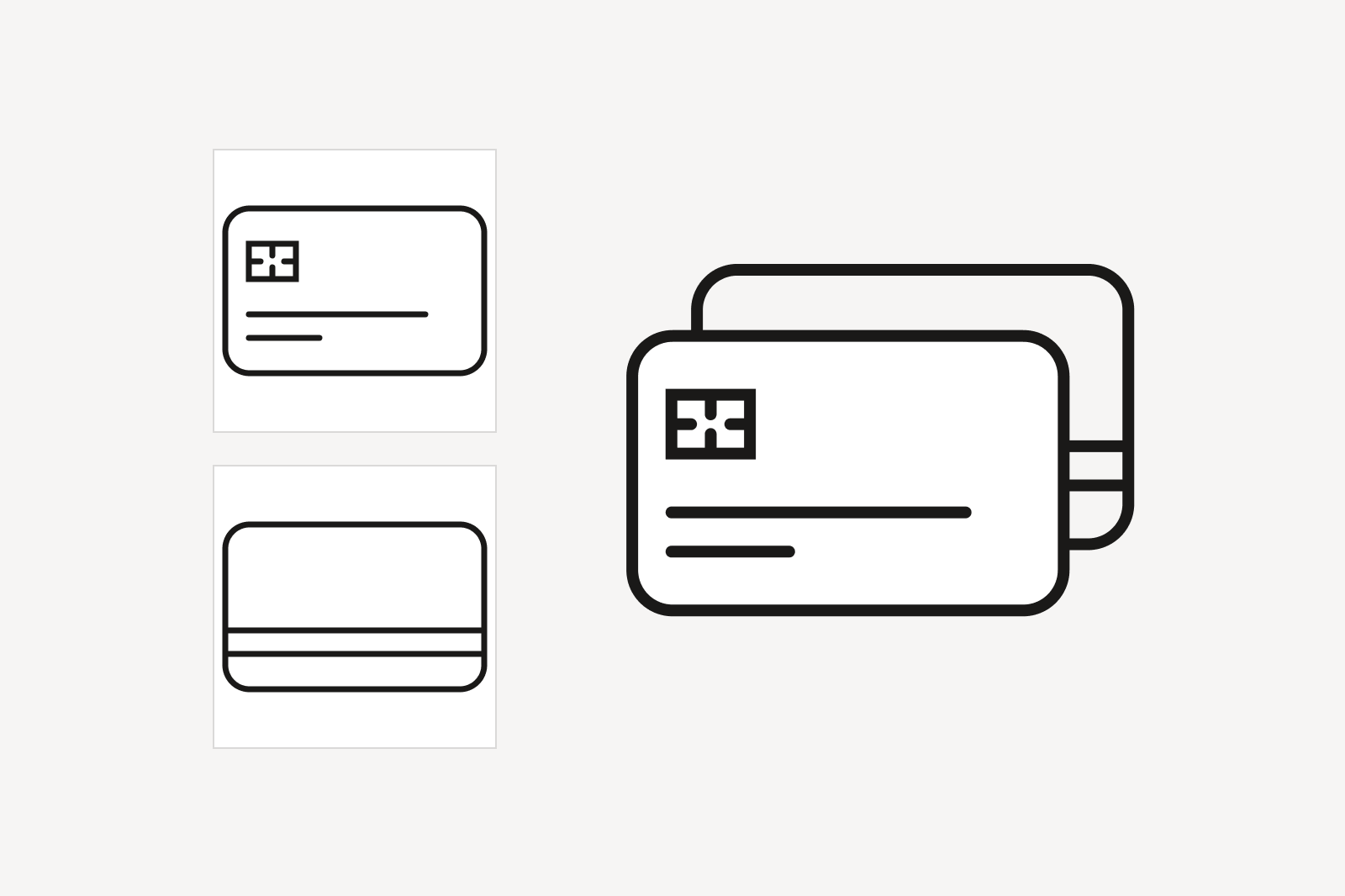 Icon with detail view of two separate icons.