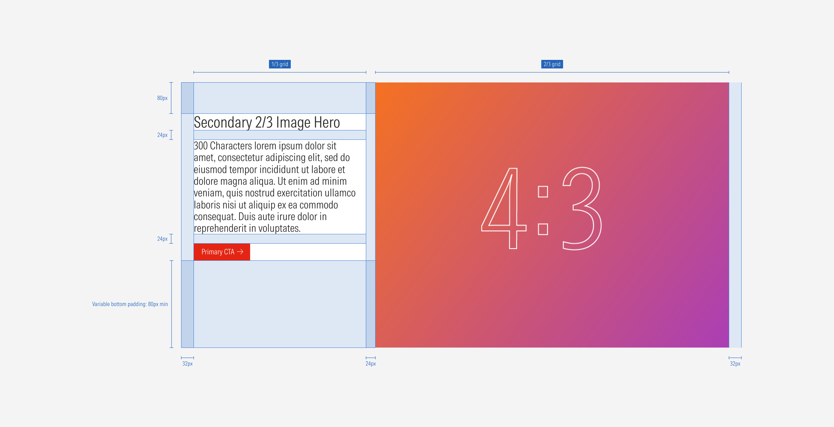 Spacing on Secondary 2/3 Image Hero: LG