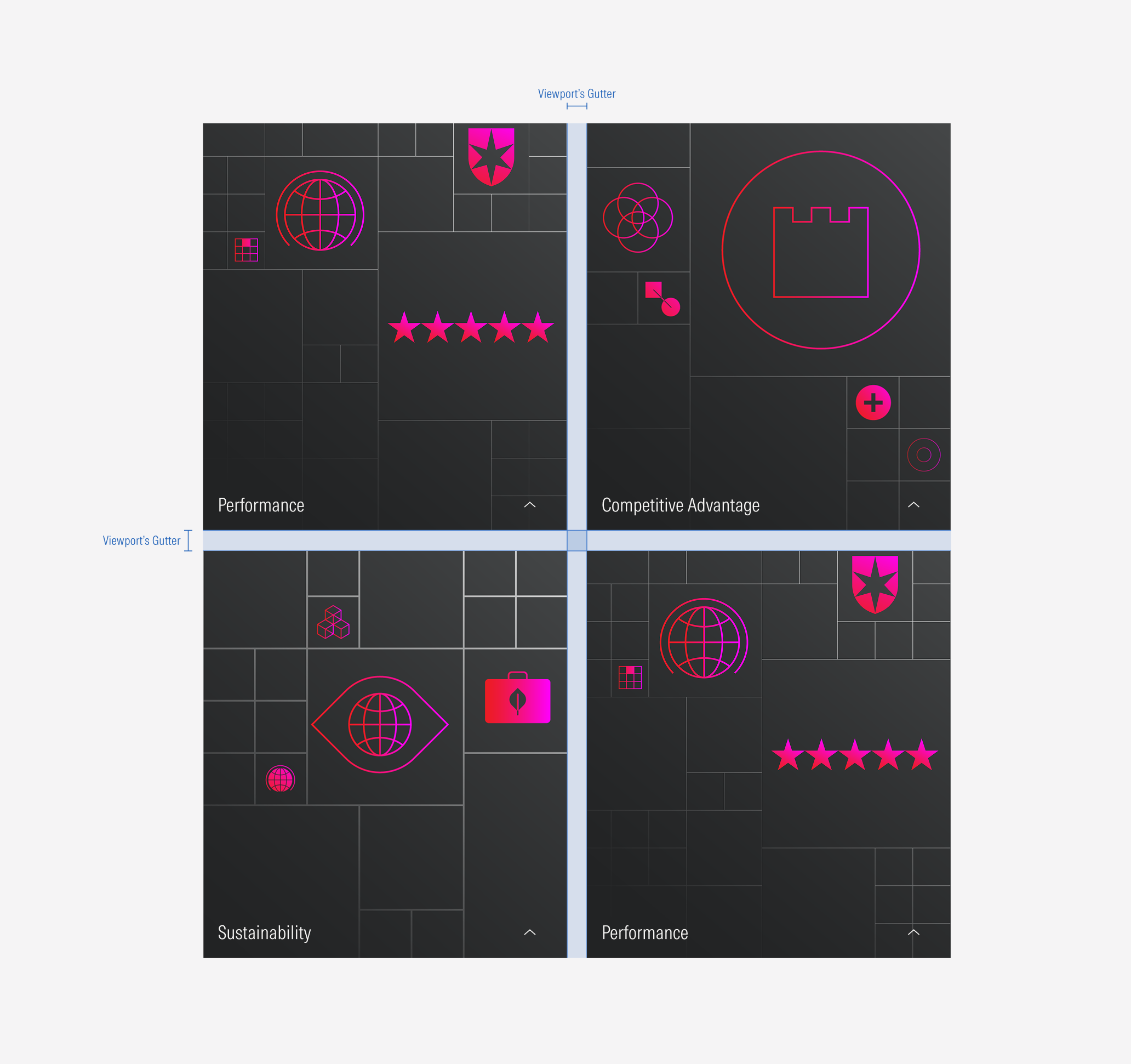 Spacing between cards on a grid