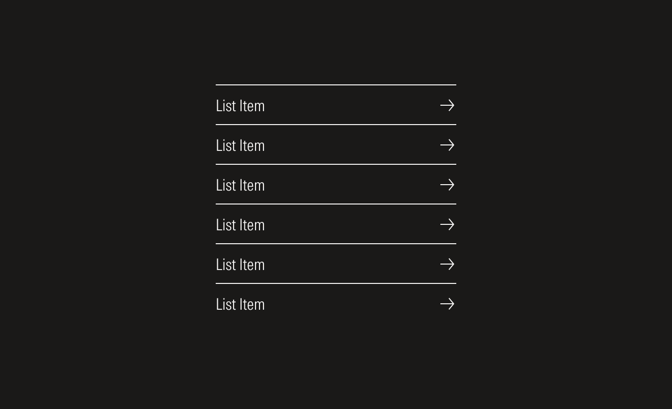 List group on dark theme