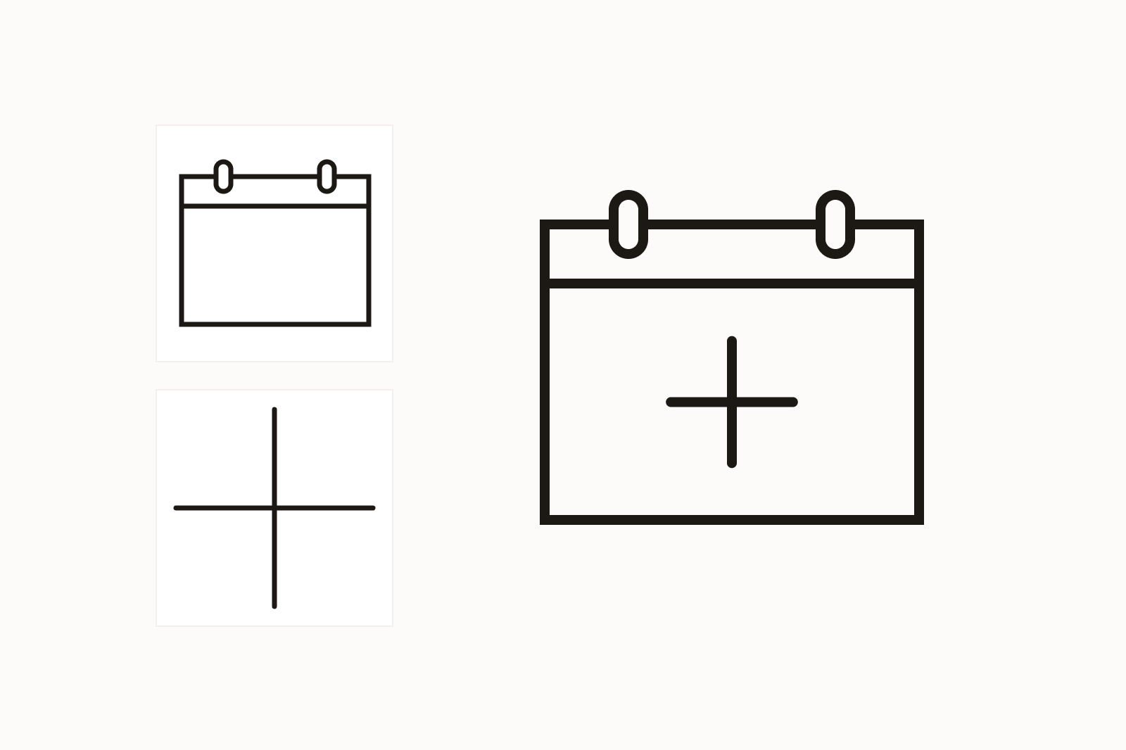 Icon with detail view of two separate icons.