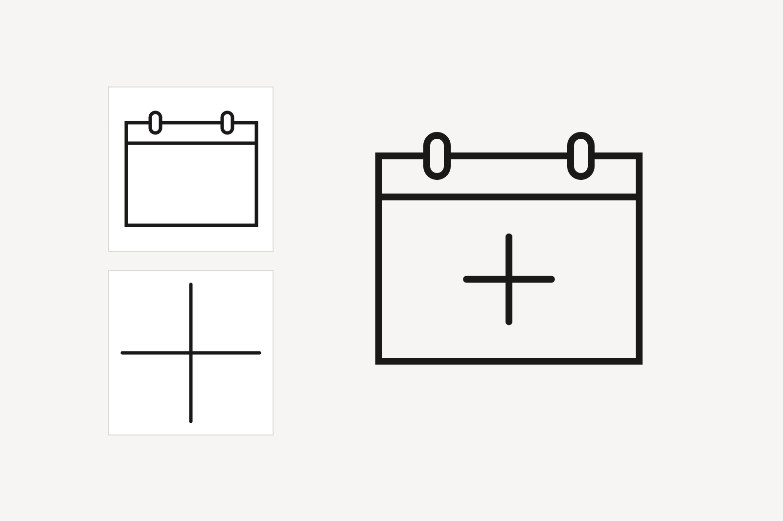 Icon with detail view of two separate icons.