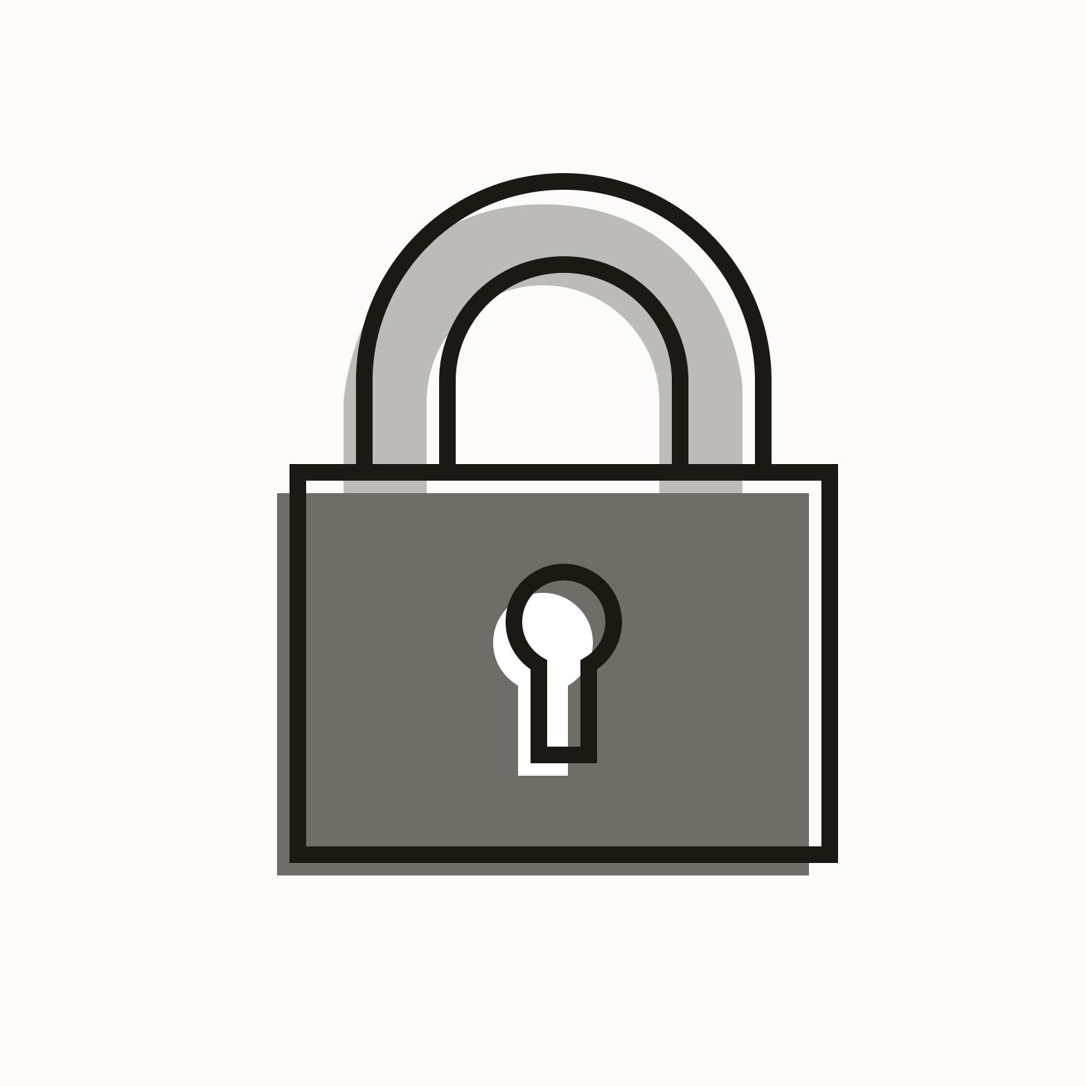 Icon with fill shifted beneath outline.