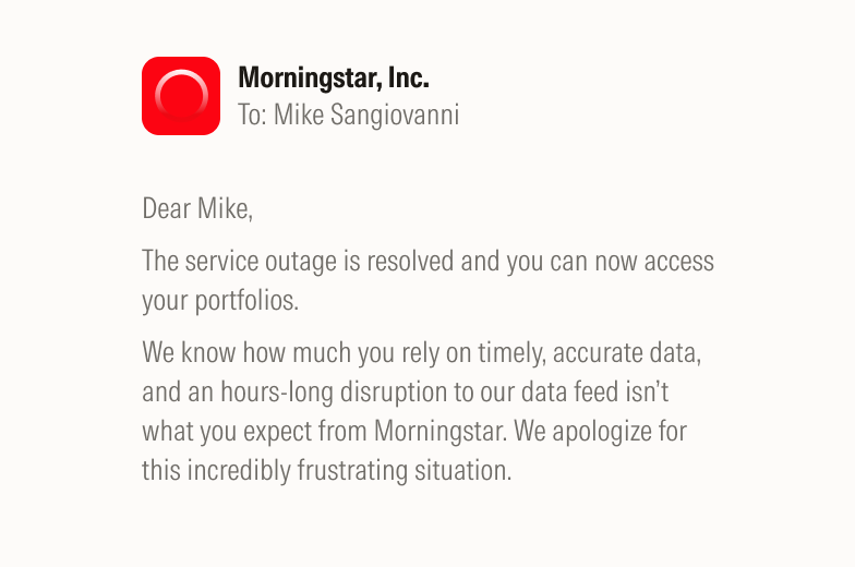 Sample apology email to clients