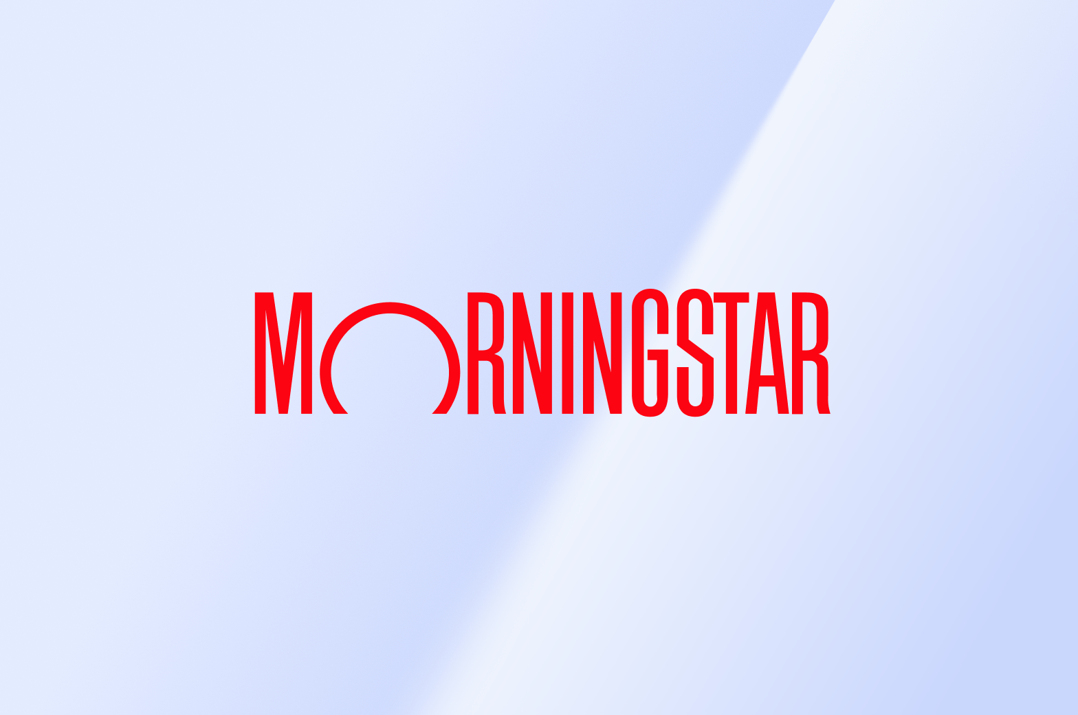 Red logomark on clear surface.