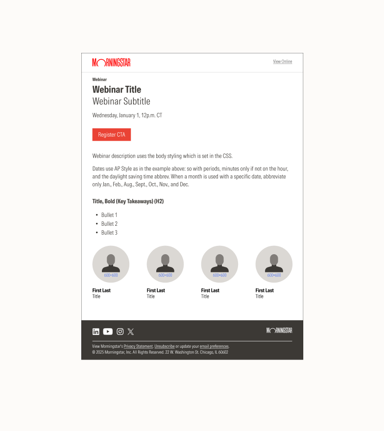 Email for webinar invite