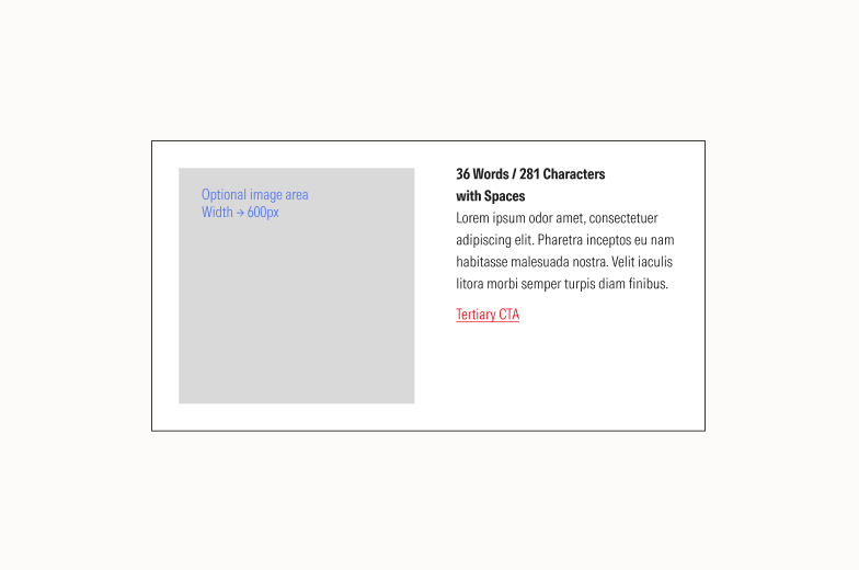 Example of a content promotion - text right block