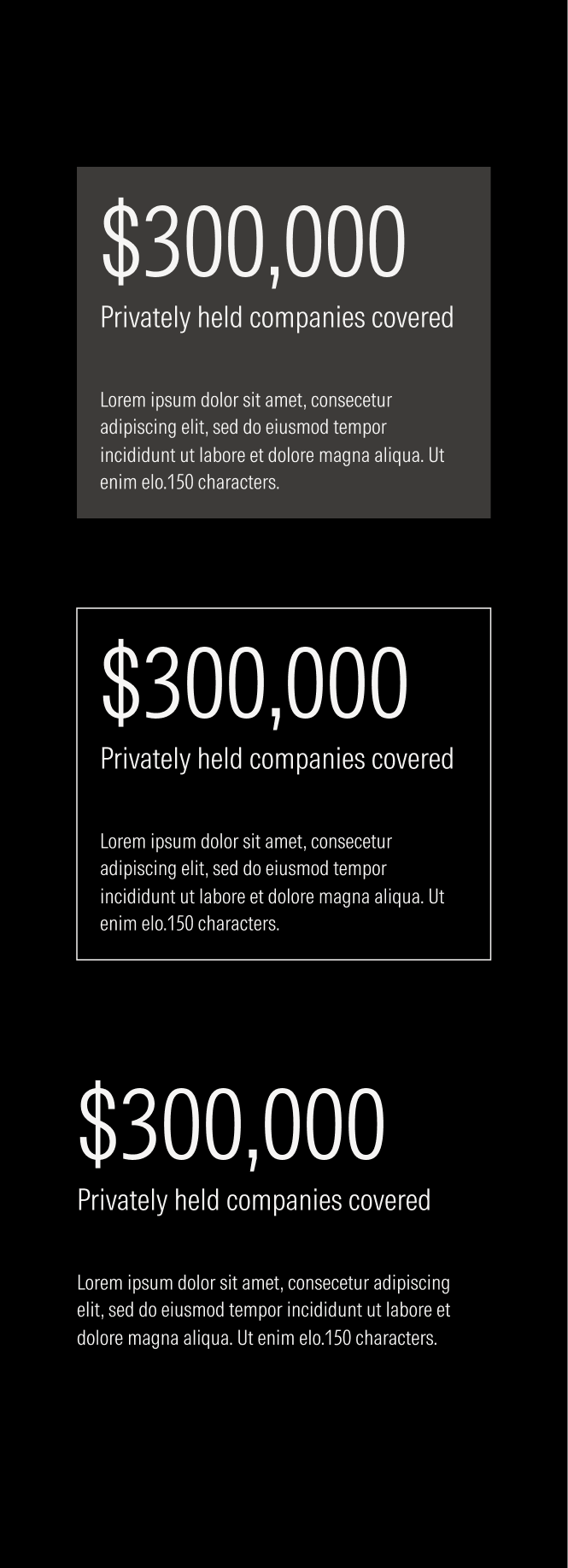 Single stat card on dark theme