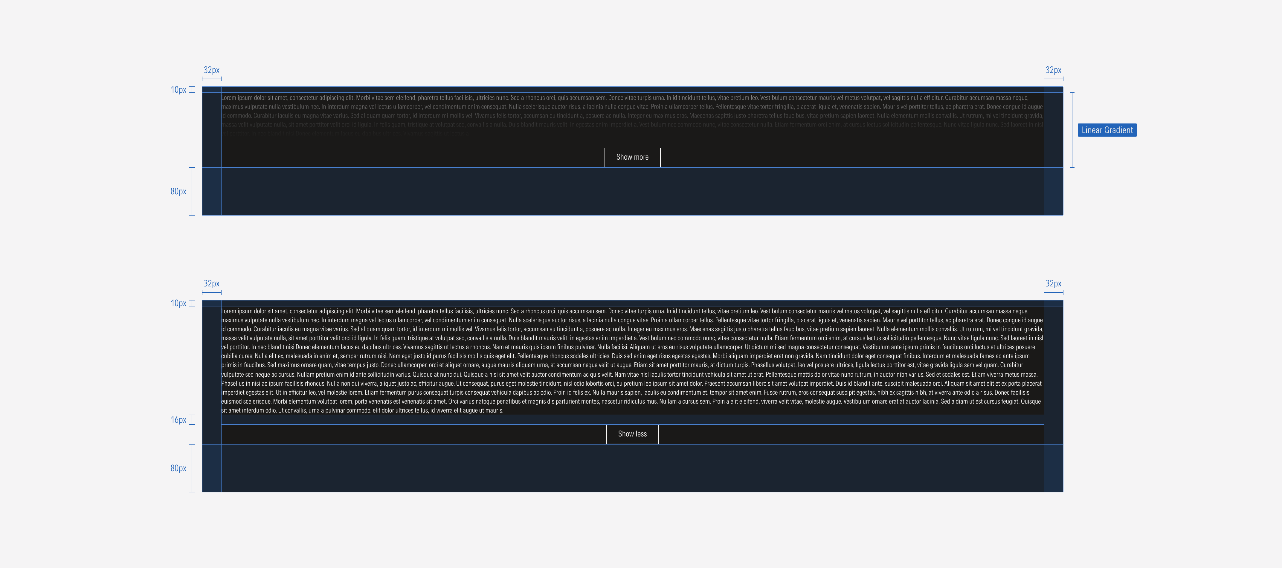 Spacings on the long disclosure for the LG breakpoint