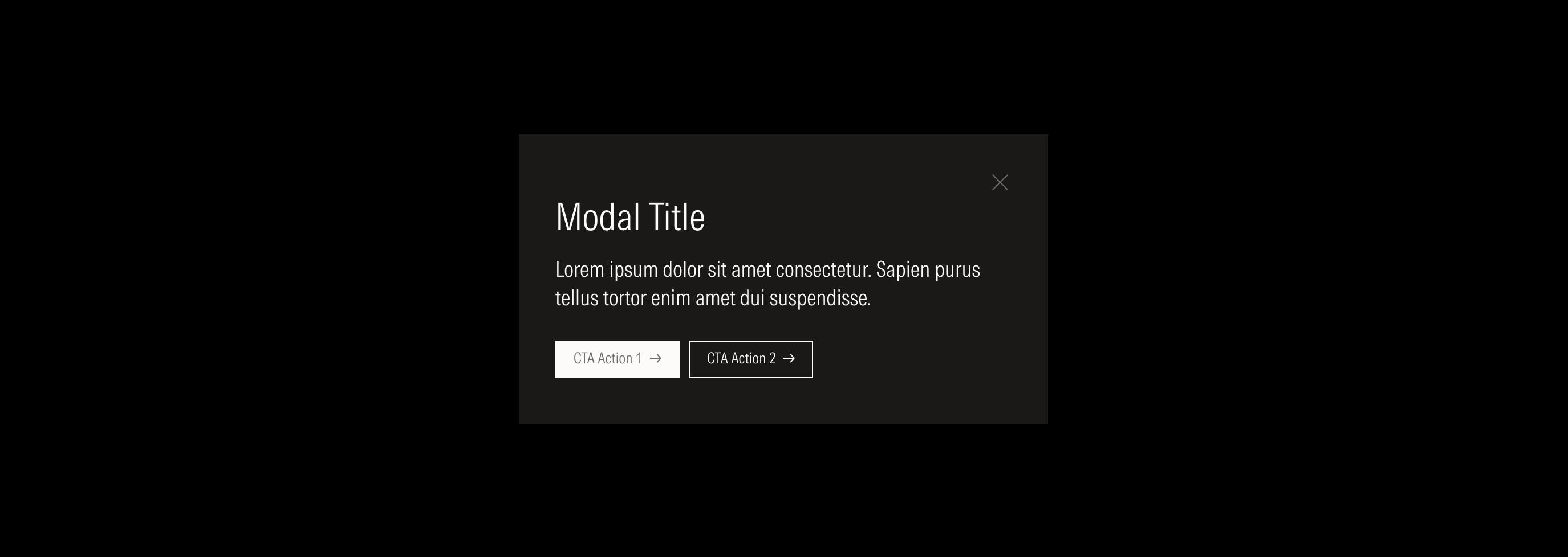 General modal on dark theme