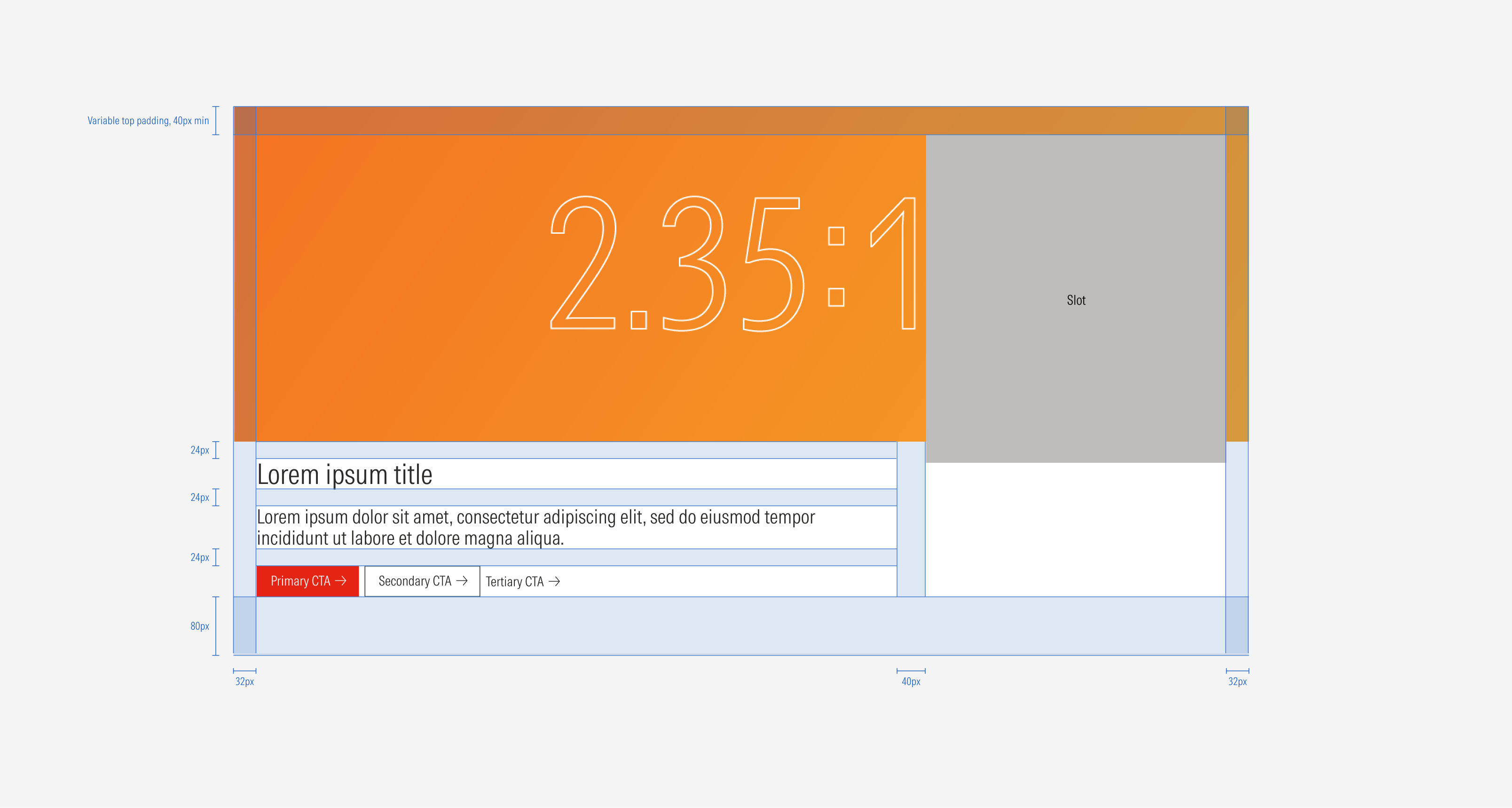 Spacing on Image and Slot Hero: LG
