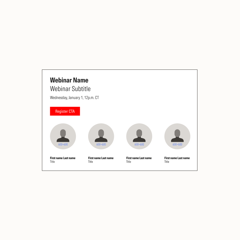 Webinar version of speaker block