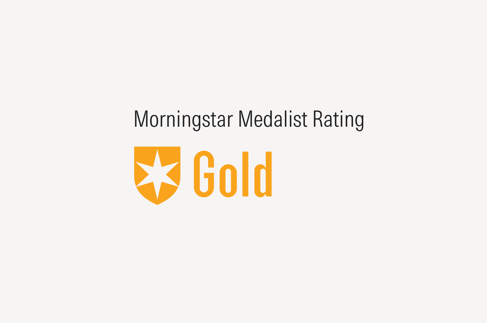 Medalist Rating beneath label "Morningstar Medalist Rating".