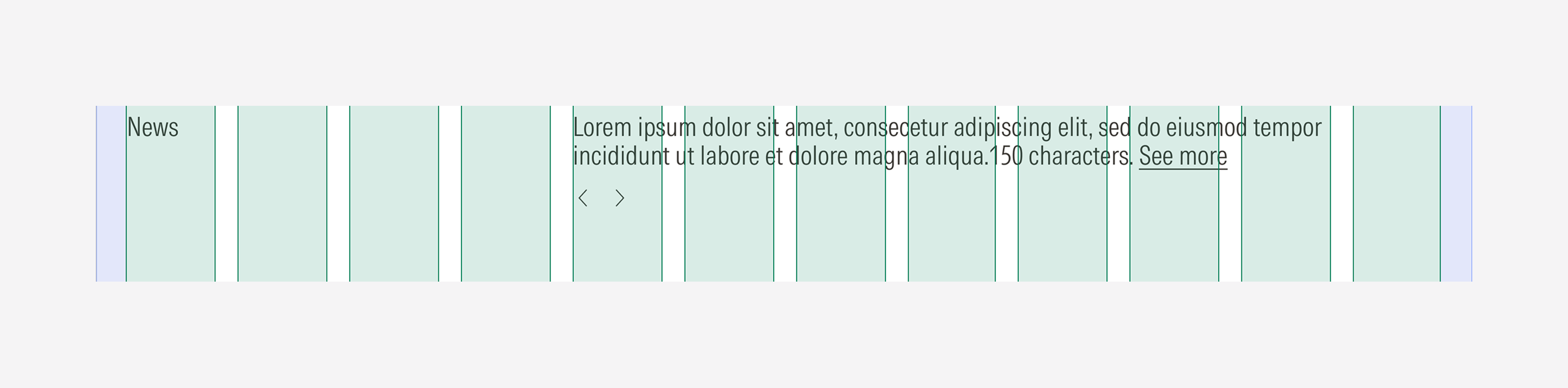 Shows the XL max columns overlayed the news component