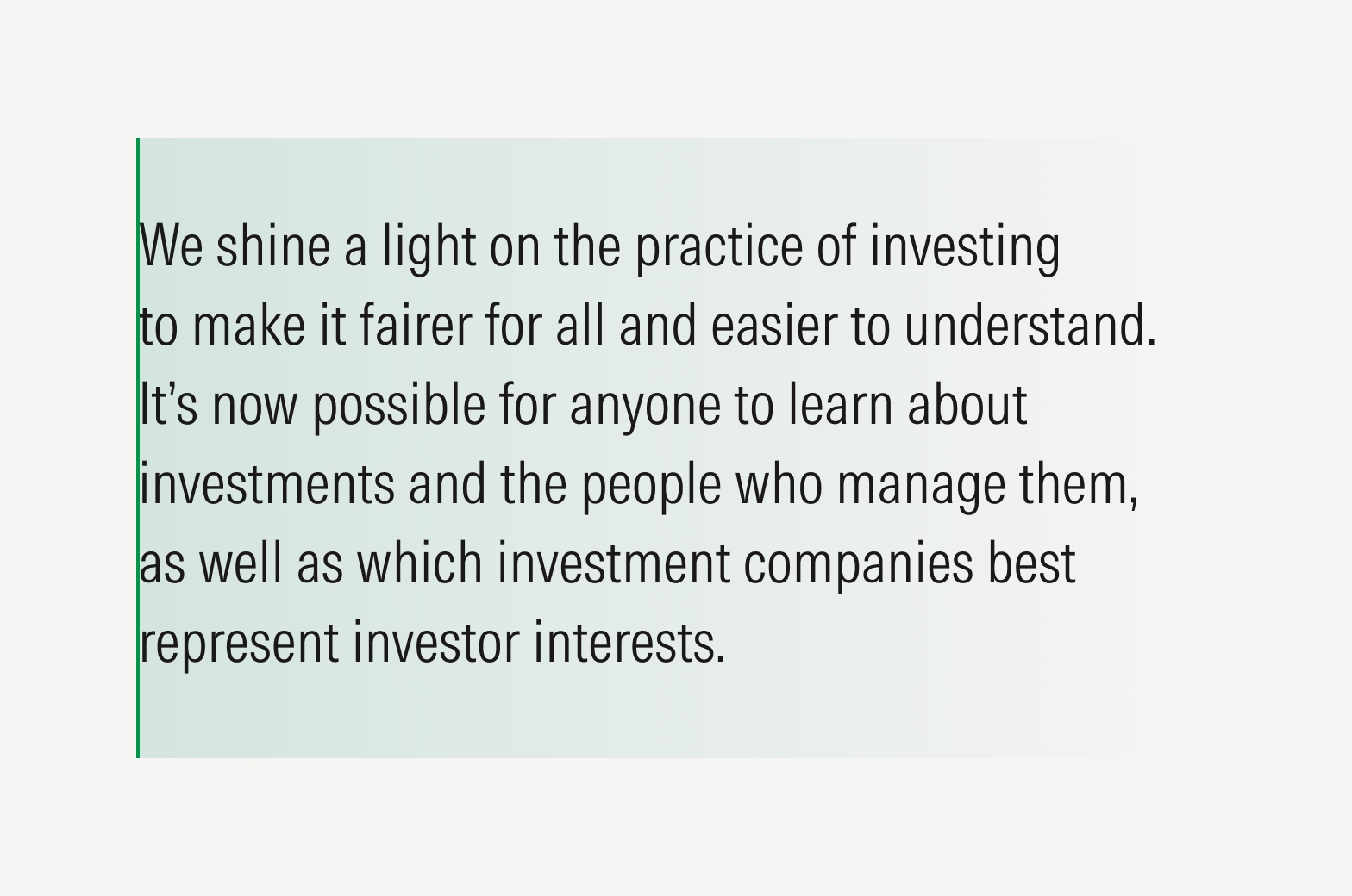 Paragraph aligned to the left