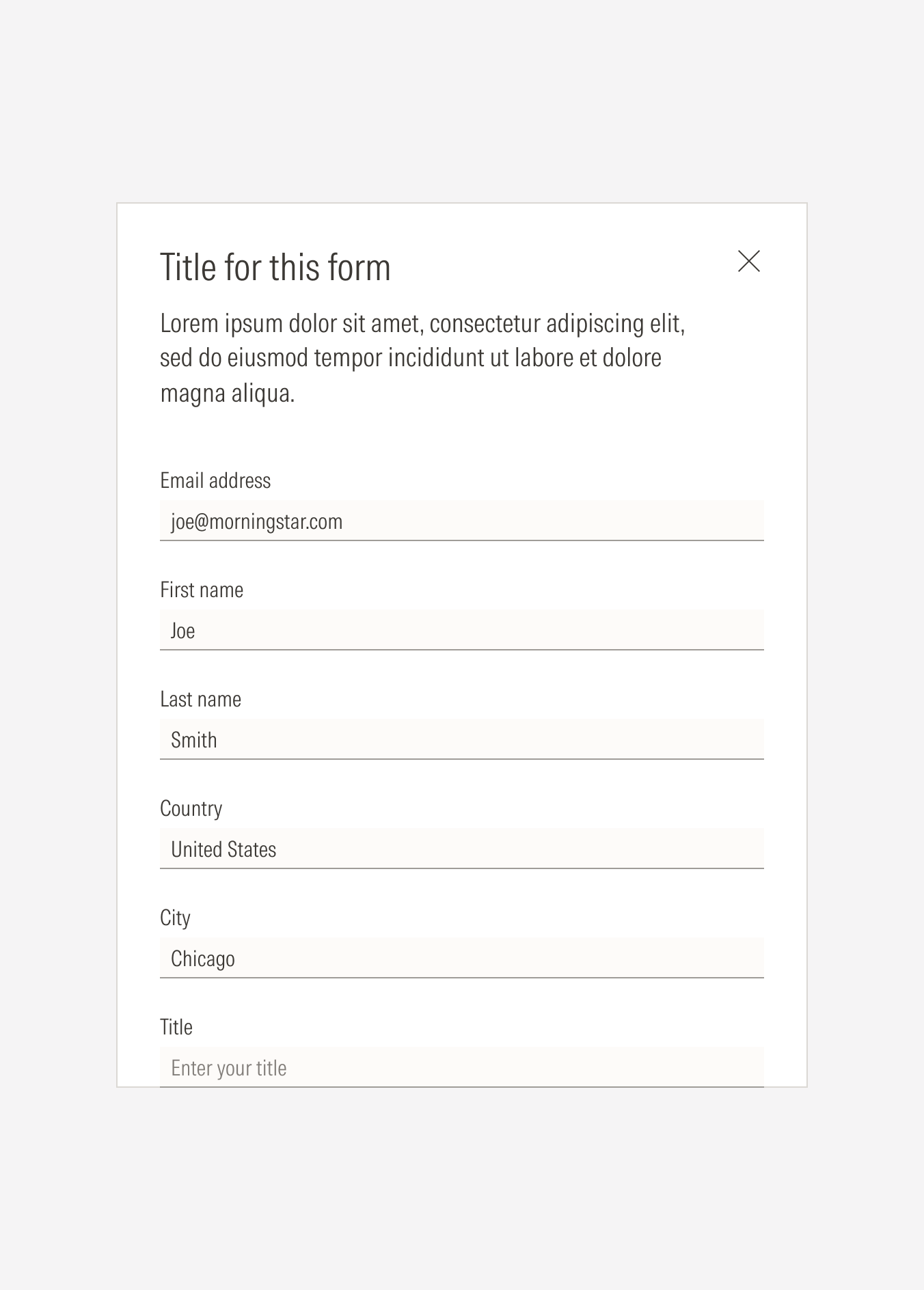 How the forms should behave on a default view when being a long scrollable form