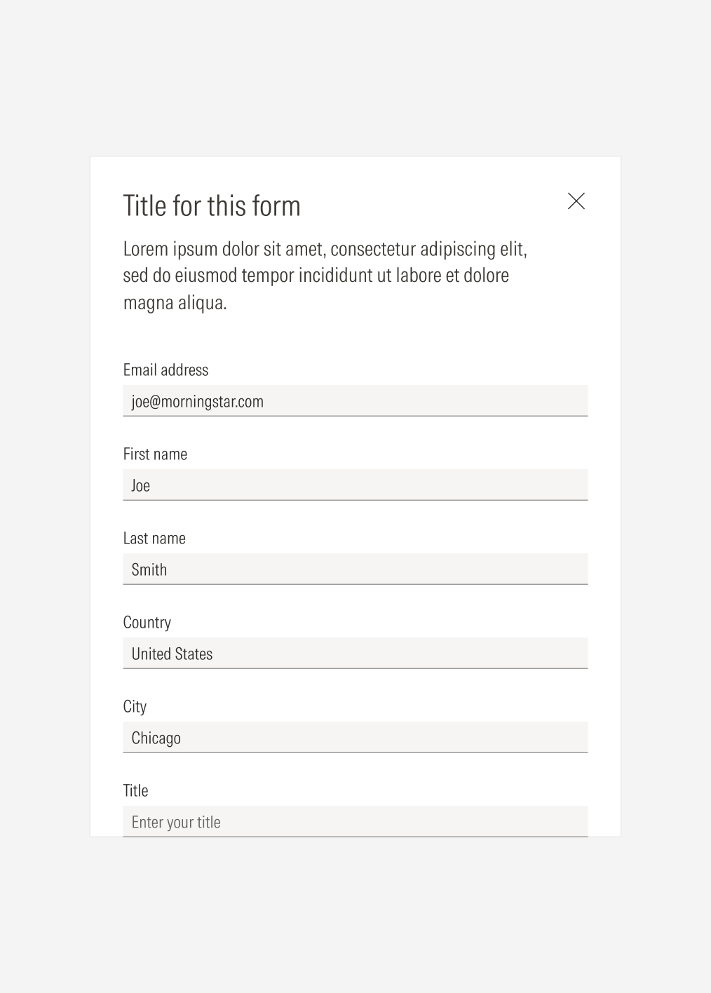 How the forms should behave on a default view when being a long scrollable form