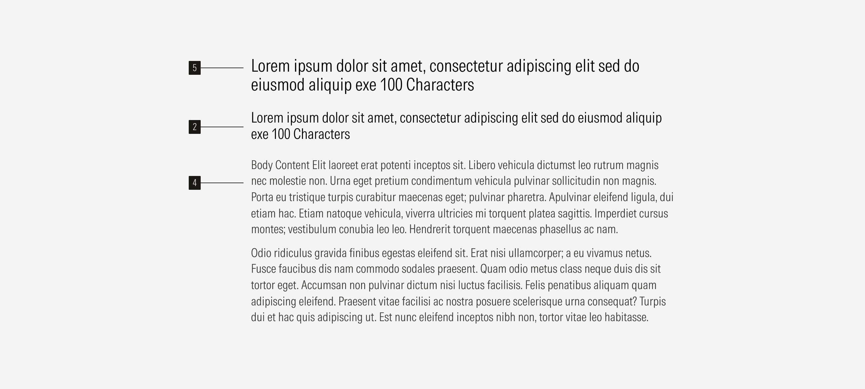 Overall anatomy of the content text block variant