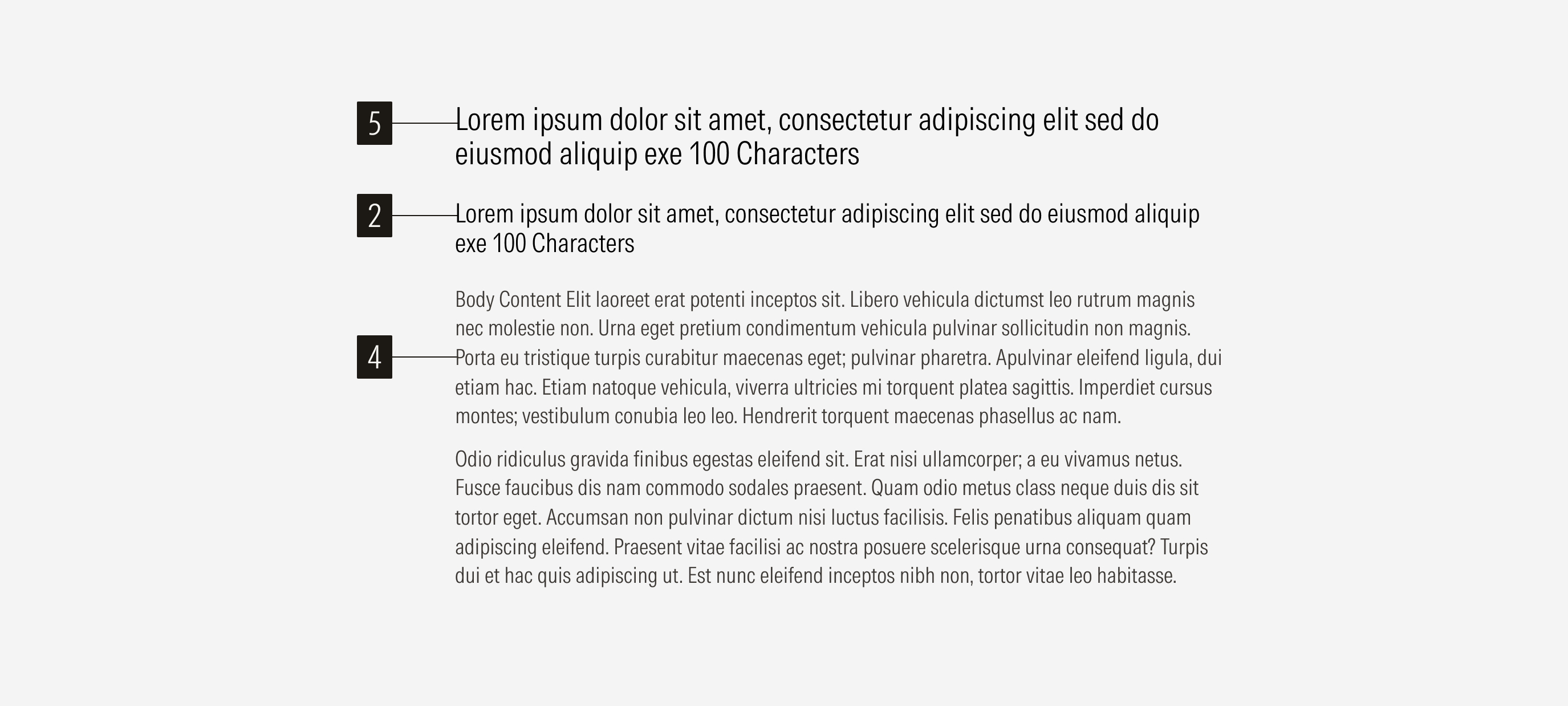Overall anatomy of the content text block variant