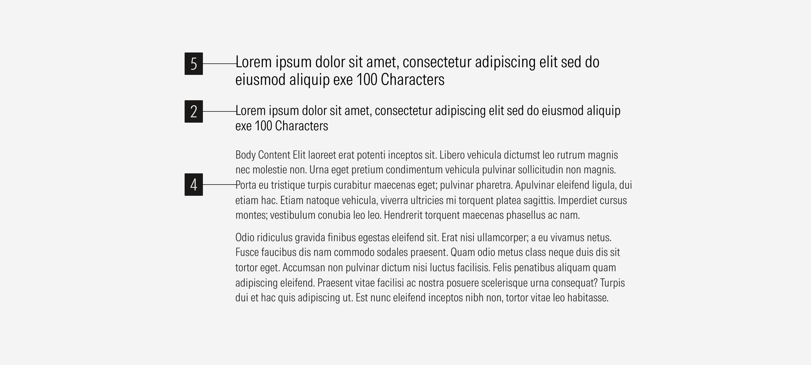 Overall anatomy of the content text block variant
