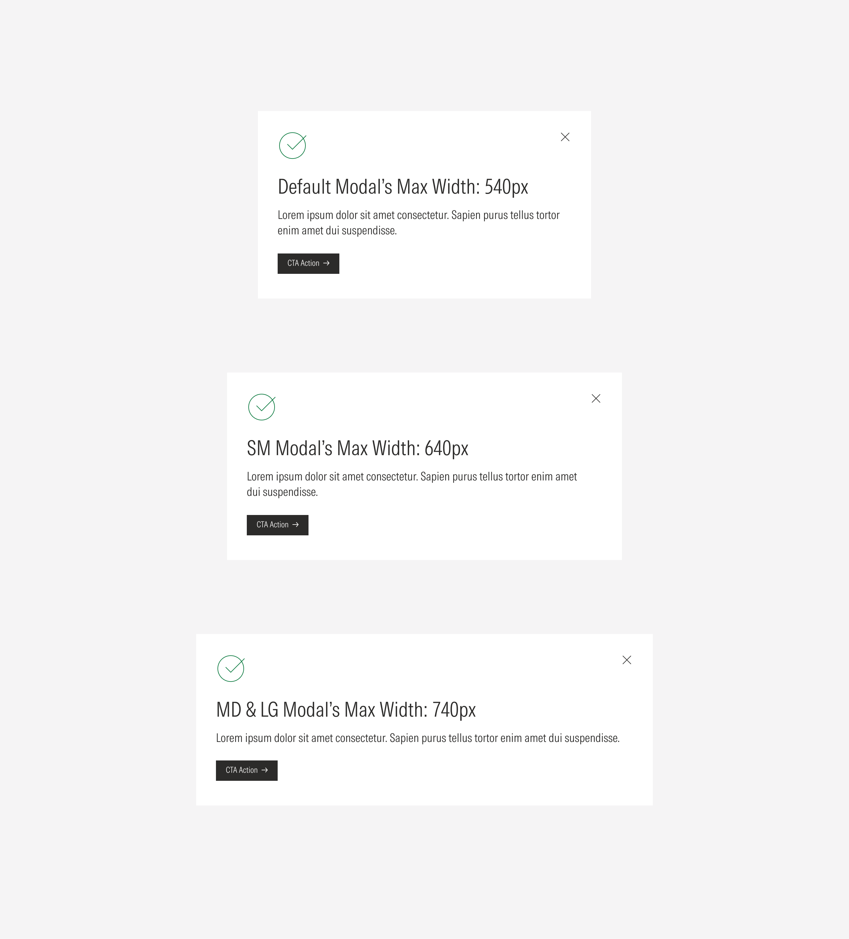 Maximum width for the modal on each breakpoint (XL, LG, MD, SM).