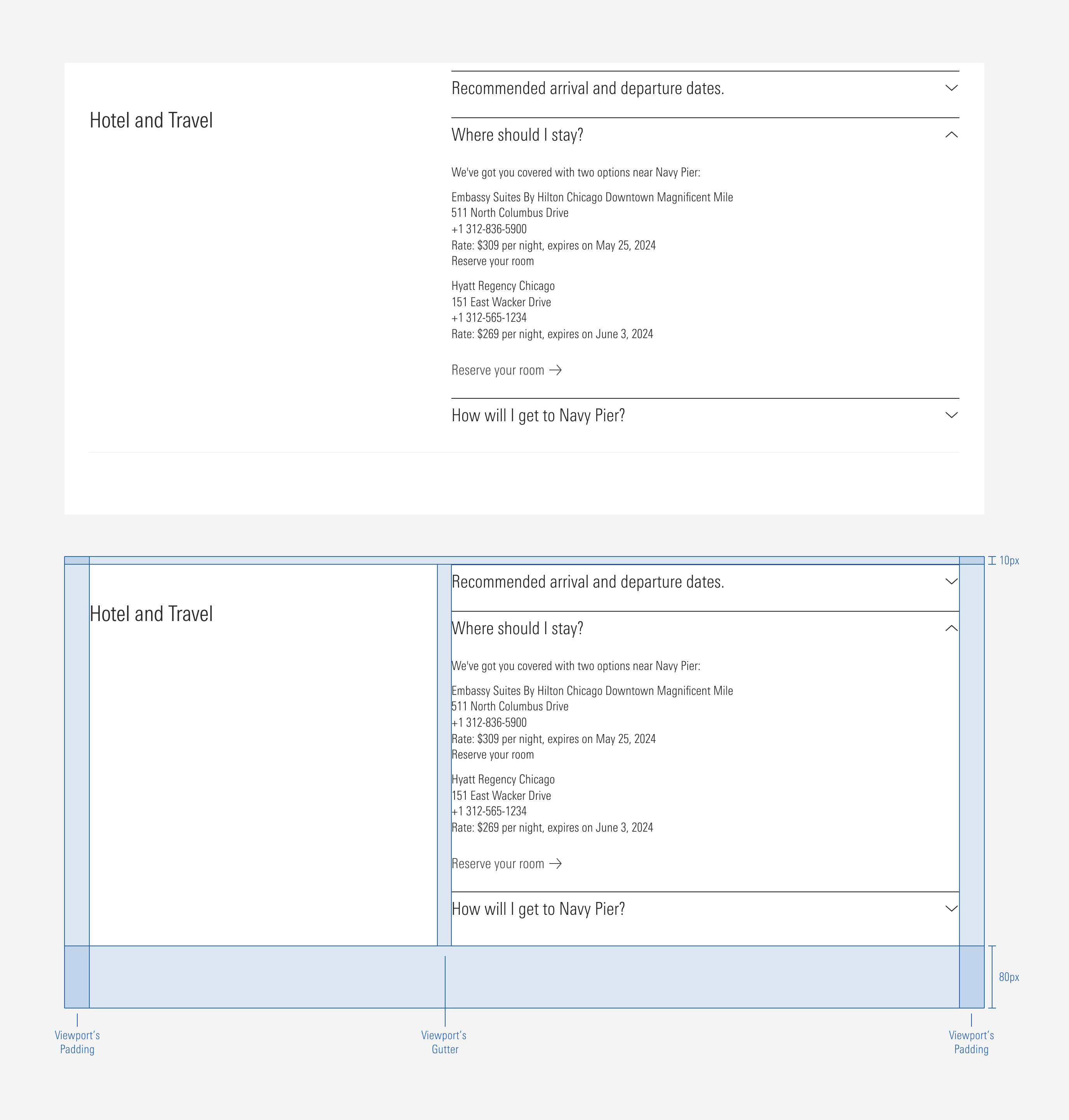 2 Columns: Text Block and one Accordion Group