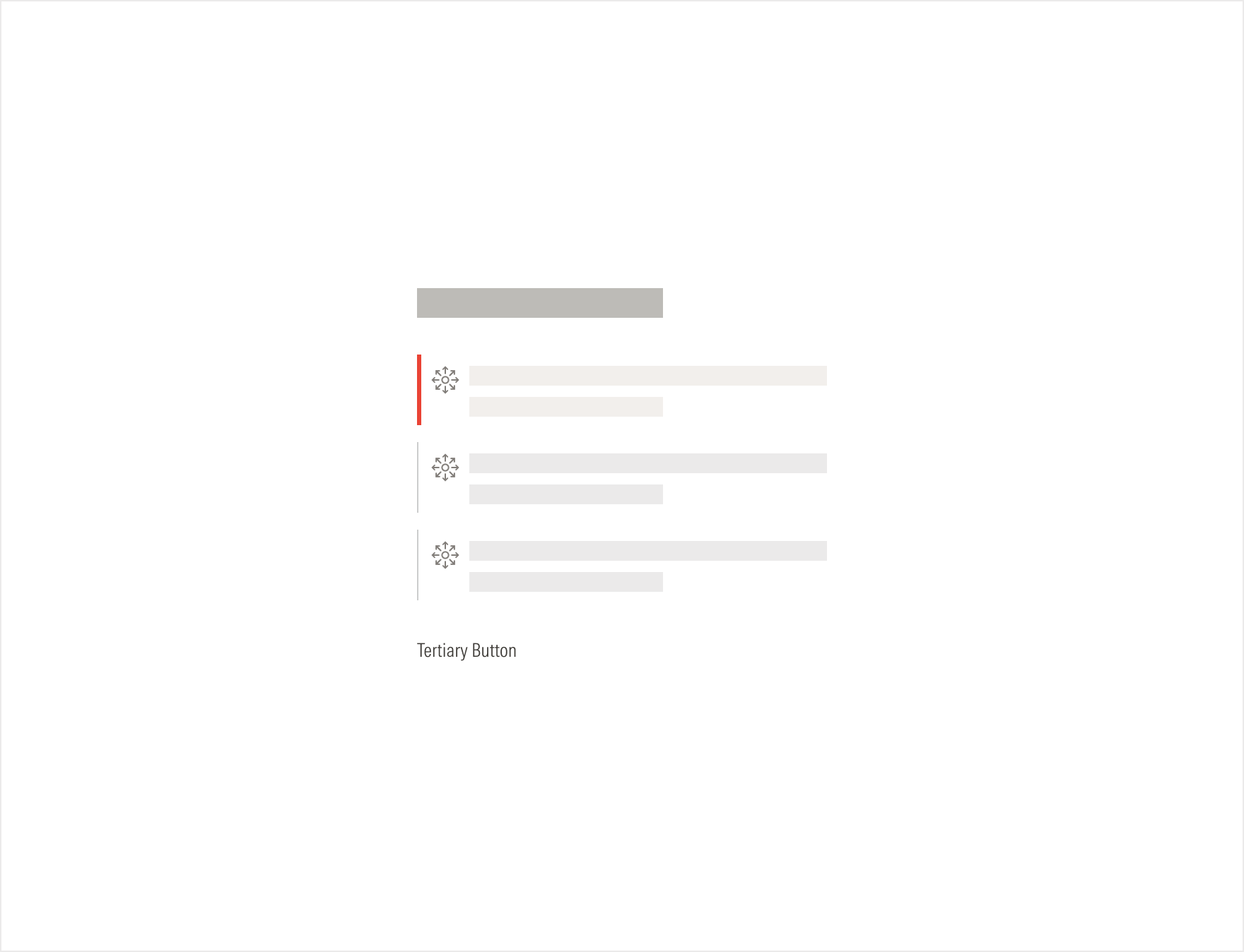 Tab alignment 1: Single tab container example