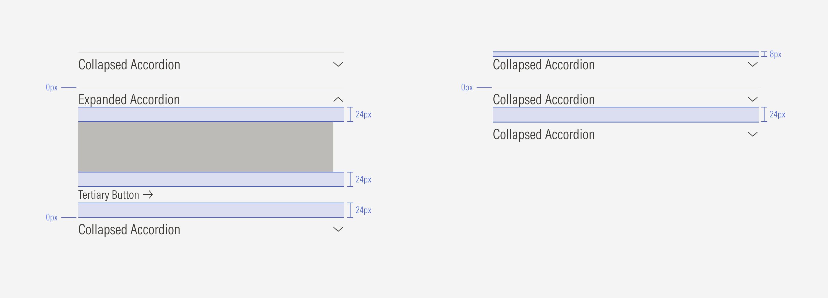 Accordion spacing