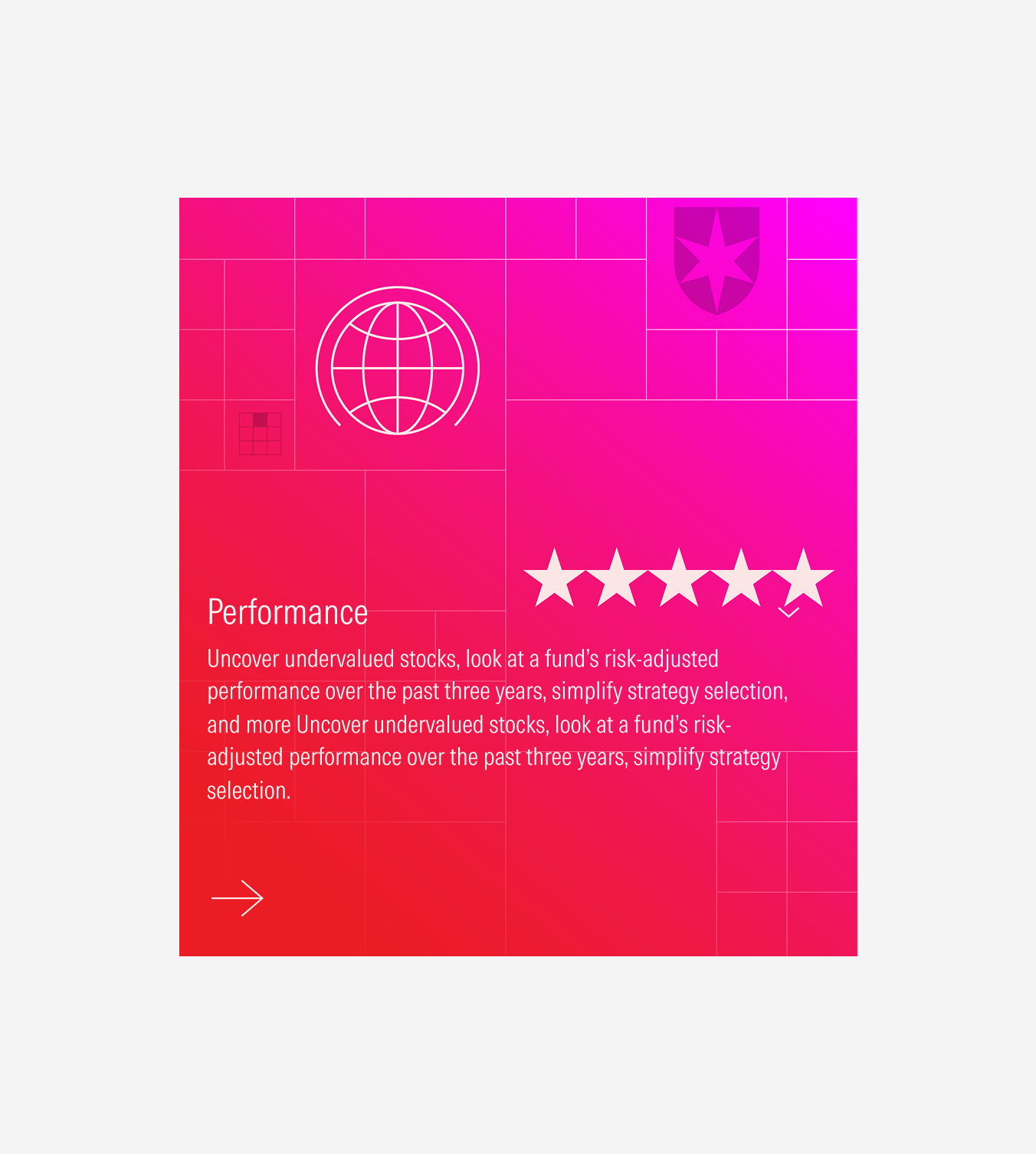 Example of the hover/full variant of the animated card