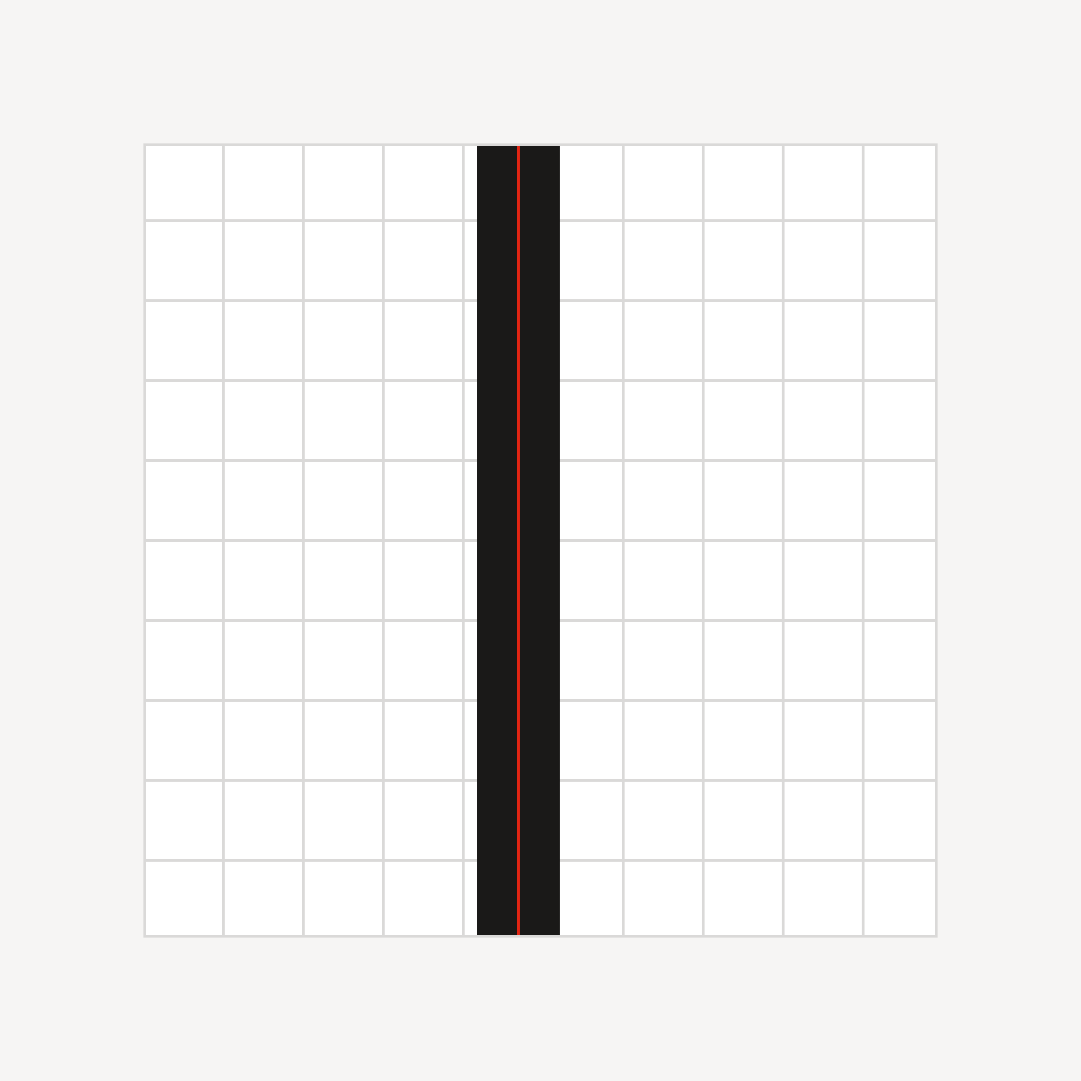 Stroke not aligned to grid.