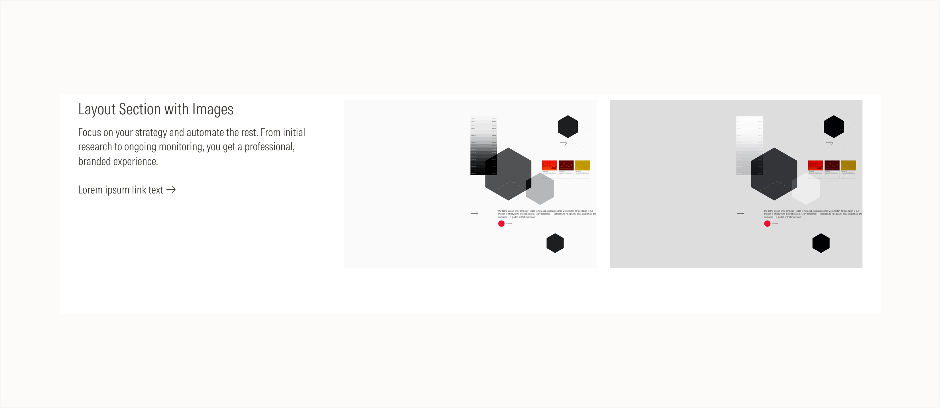 layout section case A on light theme