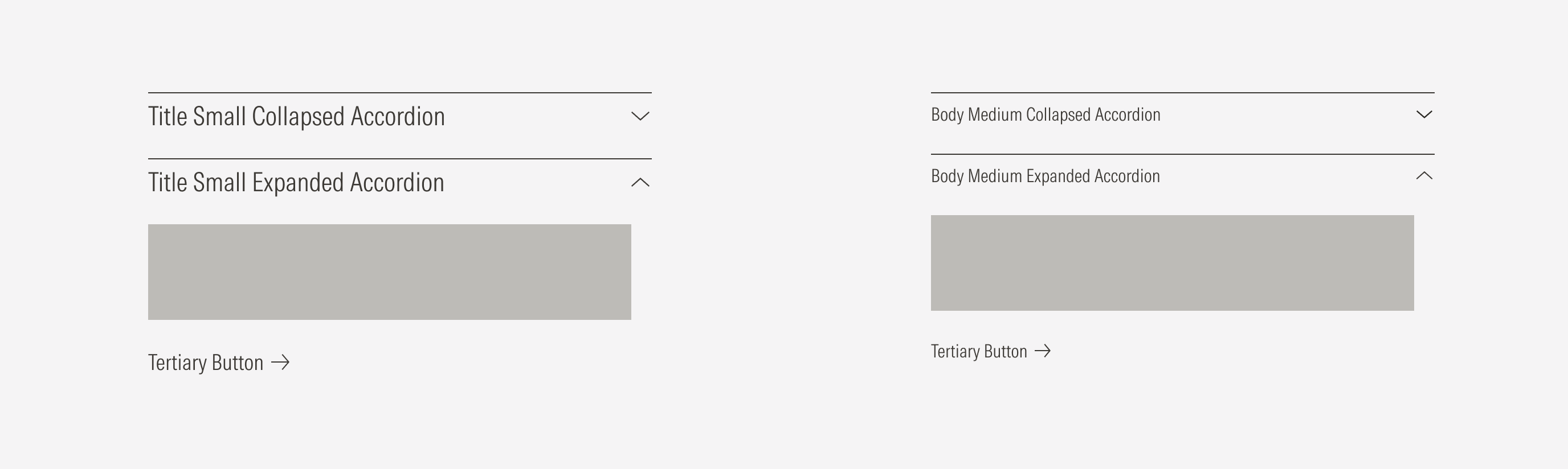 Accordion sizing