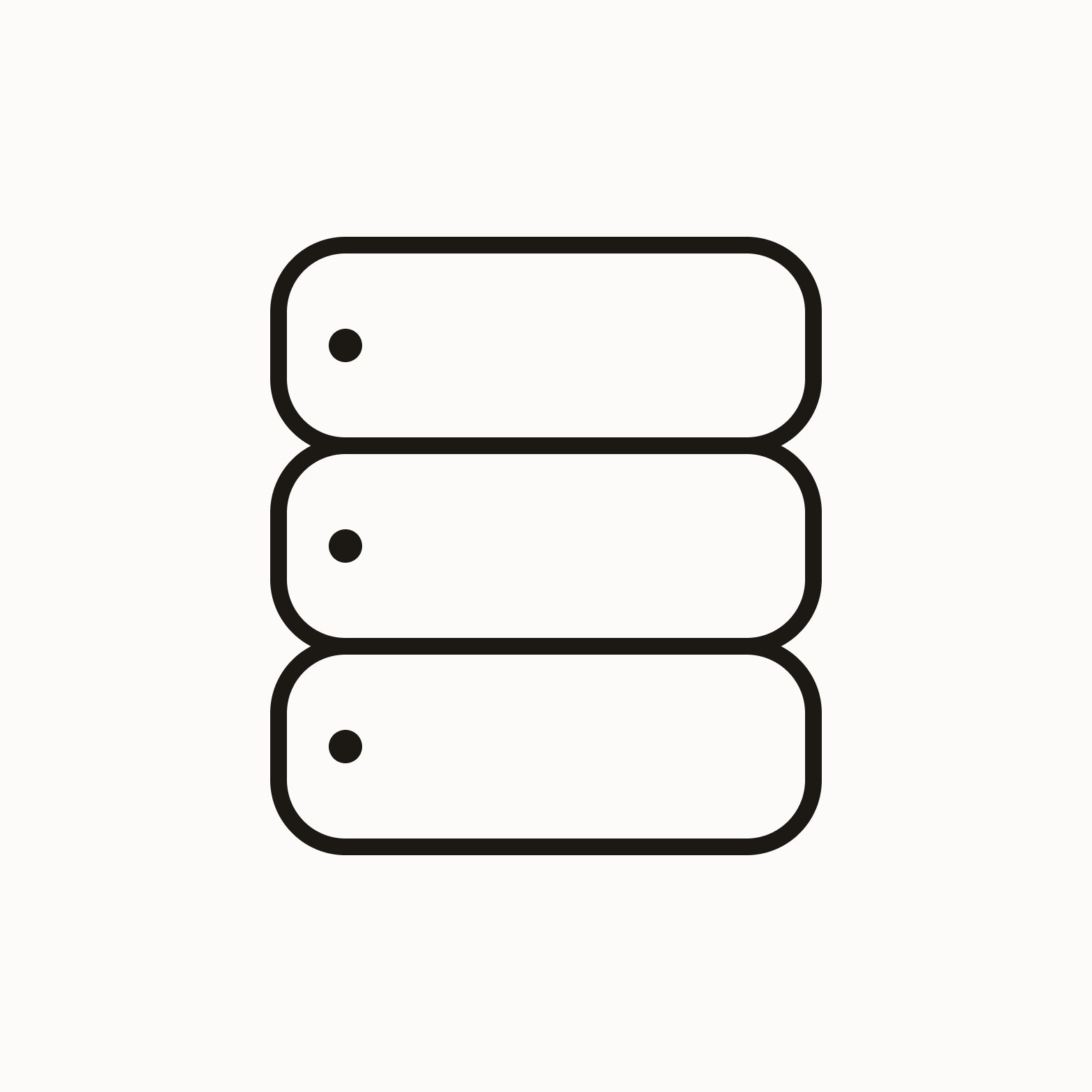 Data server depicted in two dimensions.
